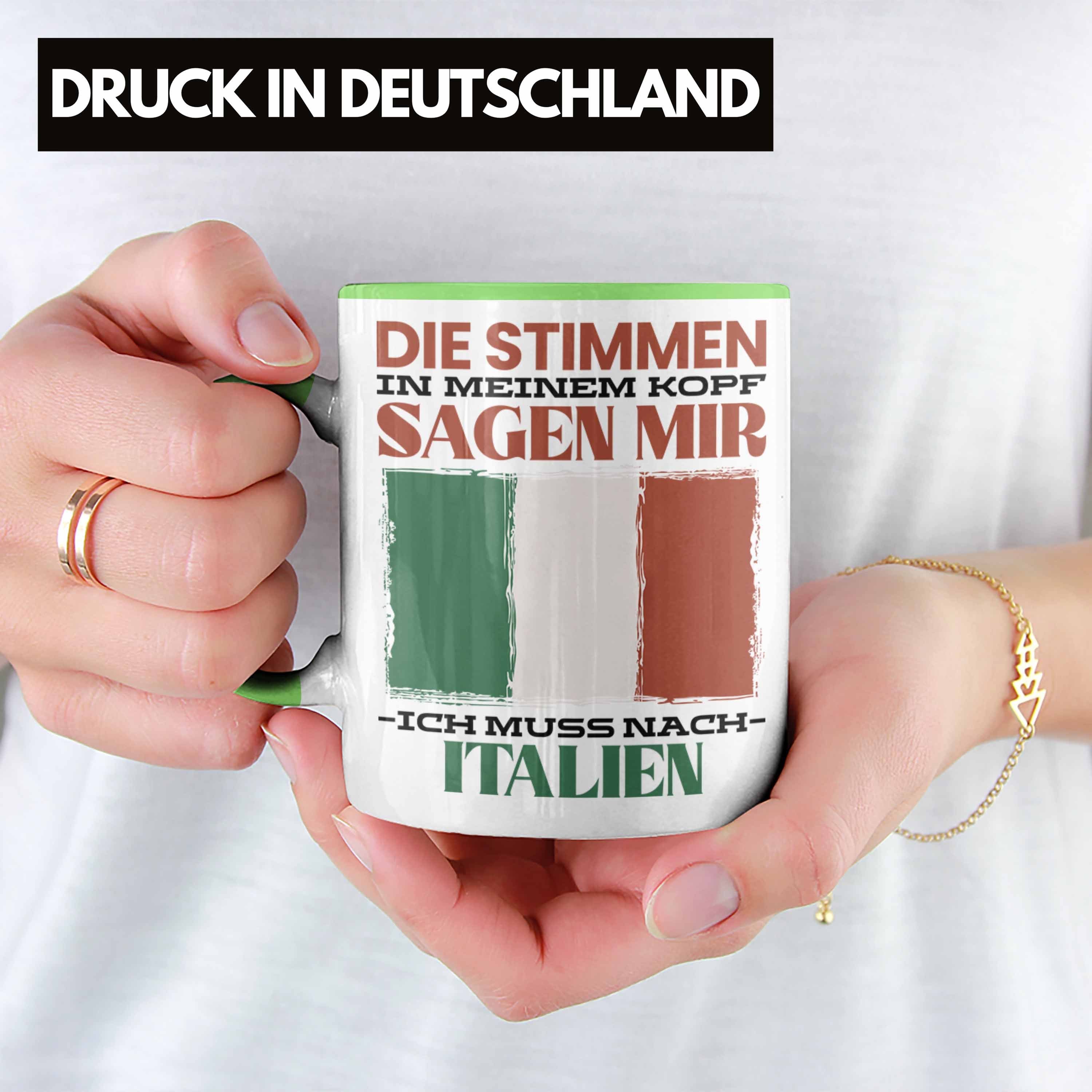 Spruch Urlaub Geschenkidee Trendation Grün Geschenk Heimat Italien Italiener Tasse Tasse