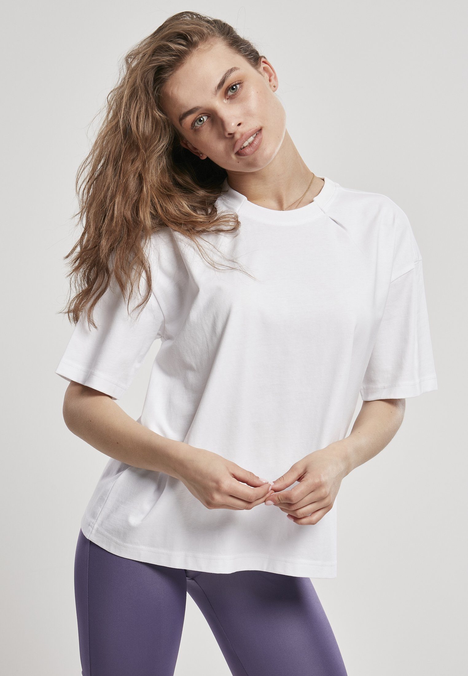 URBAN 2-Pack (1-tlg) Ladies Oversized Tee Pleat Organic CLASSICS Frauen T-Shirt