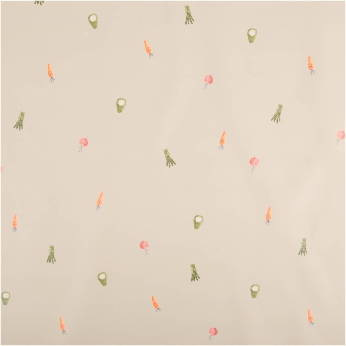 SCHÖNER LEBEN. Stoff Regenjackenstoff wasserdicht soft Gemüse beige 145cm Breite, abwaschbar