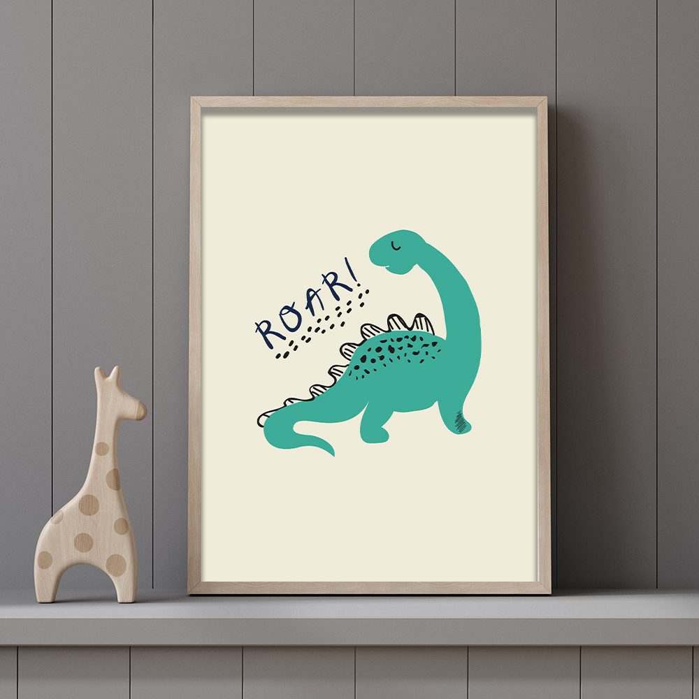 MeinBaby123® Poster Dinosaurier Poster, Dinosaurier Bilder, Babyzimmer Deko, Kinderzimmer Wandbilder – Bild 3 von 5