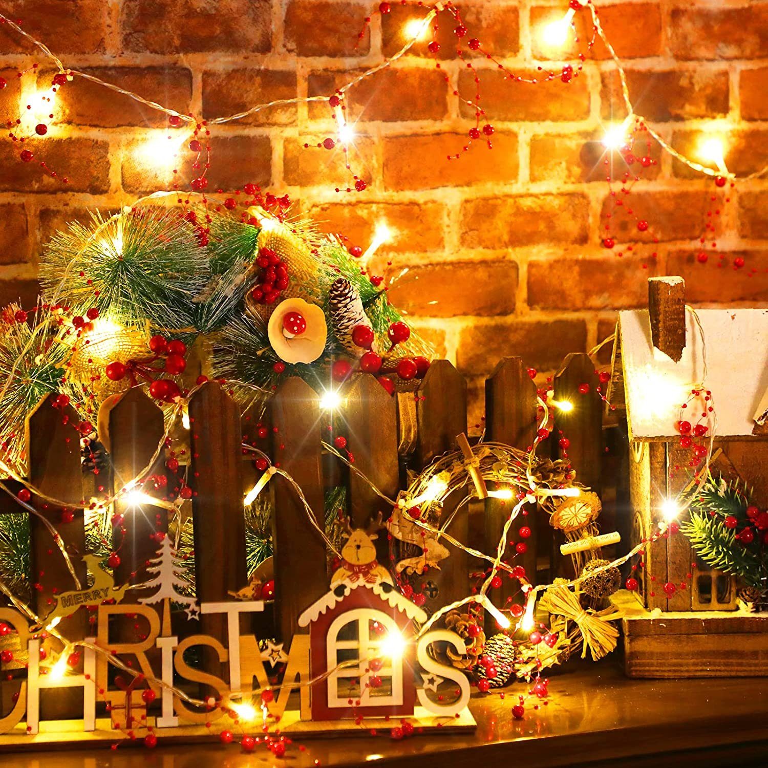 Jormftte Lichterkette Lichtern Weihnachtsbaum Kugel
