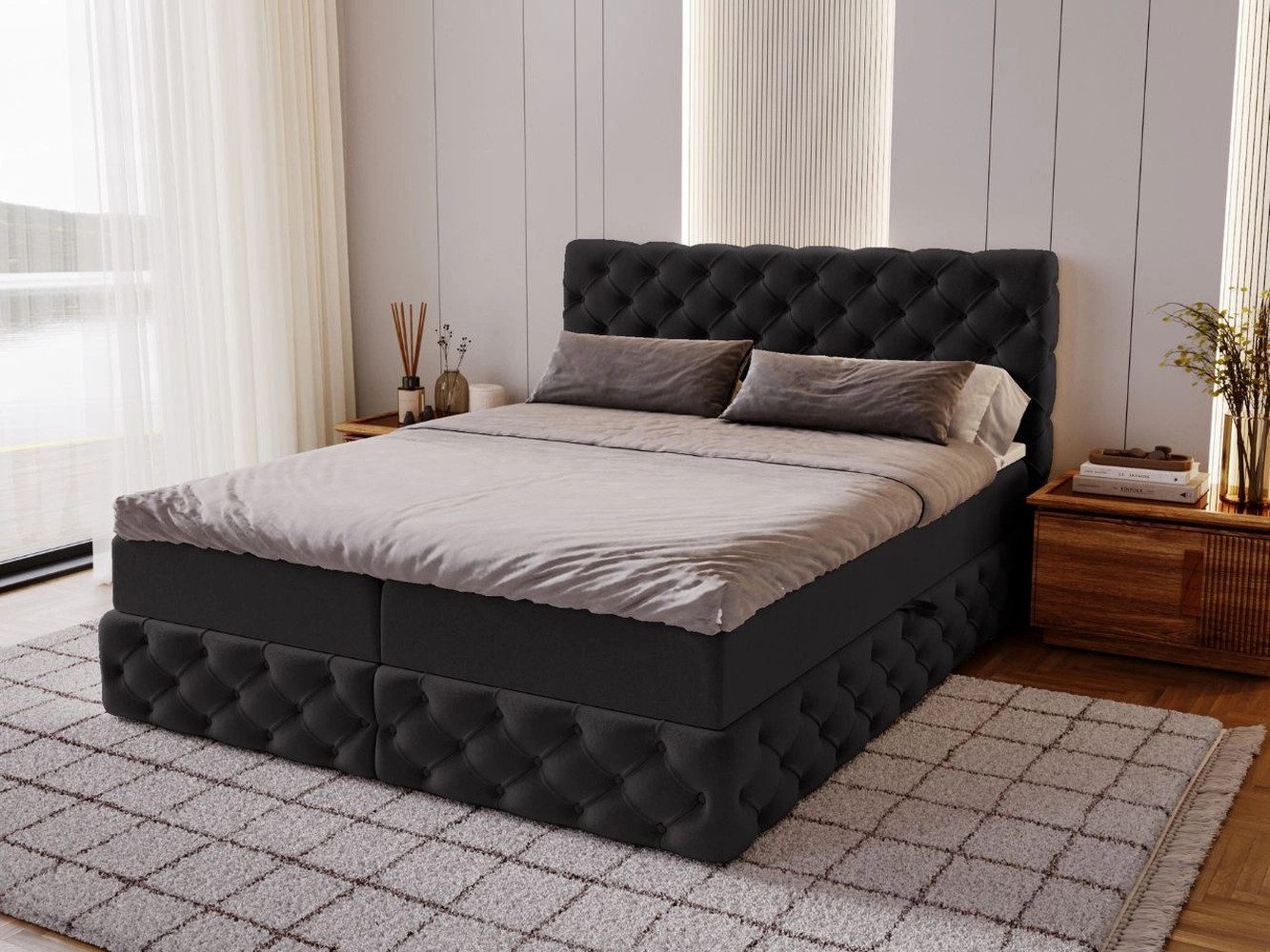 GrainGold Boxspringbett mit Bettkästen CANOLO, Modern günstig online kaufen