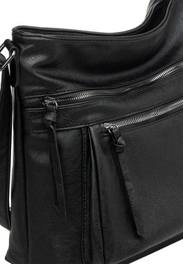Caspar Umhängetasche TS1070 sportlich elegante mittelgroße Damen Crossbody Bag Umhängetasche