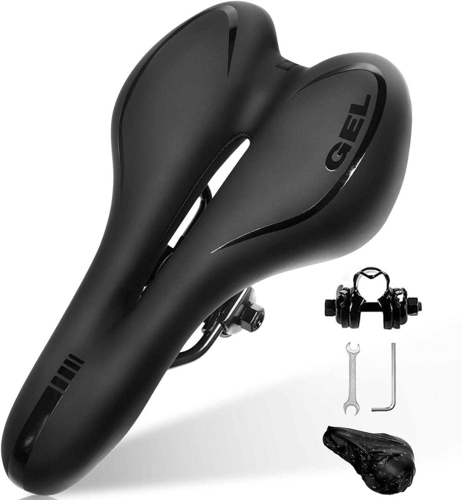 Fahrradständer Fahrradsattel Herren Gel MTB Sattel Damen Bequem Hohl Wasserdicht