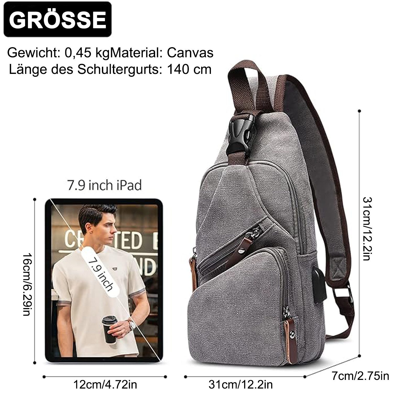 HAUSS SPOLE Umhängetasche Schultertasche Schulter Rucksack günstig online kaufen