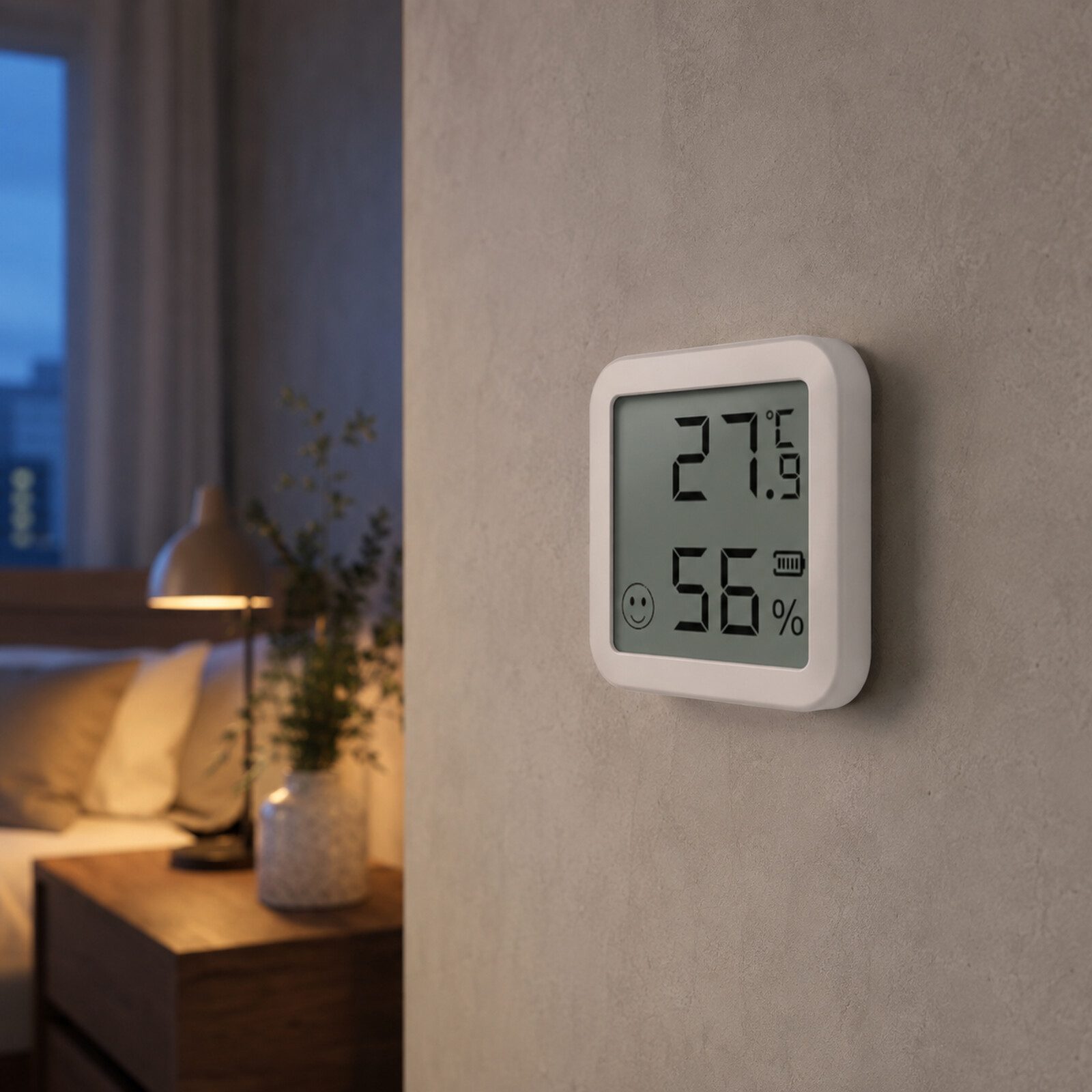 ibettertec Hygrometer Innenwetterstation Digitales Thermo-Hygrometer für innen, (Set, Großem Betrachtungswinkel ausgestattet und liefert gut ablesbare), Echtzeit-Temperatur- und Feuchtigkeitsmonitor, steuerbar per App