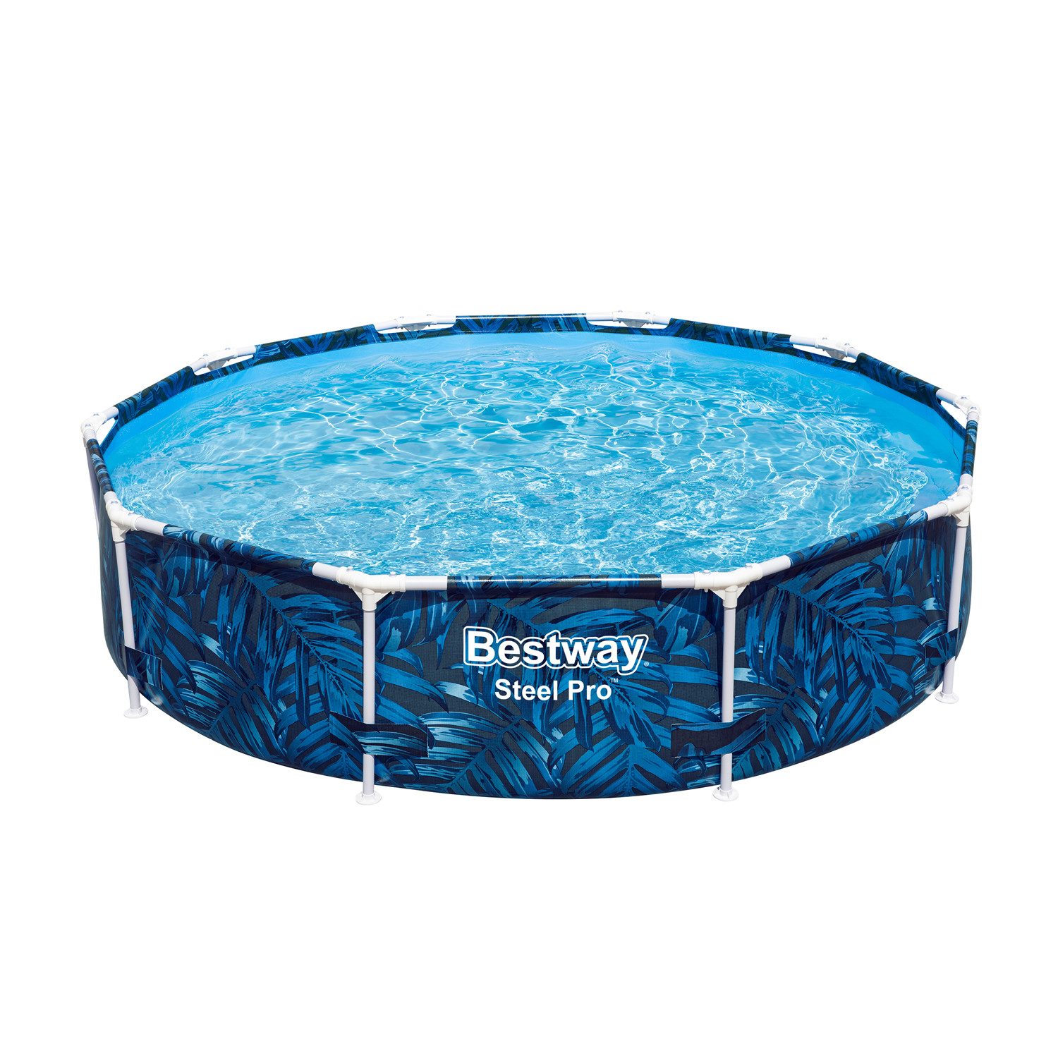 Framepool Steel Pro™ Frame Pool ohne Pumpe Ø 305 x 66 cm, tropisches Blatt-Desig