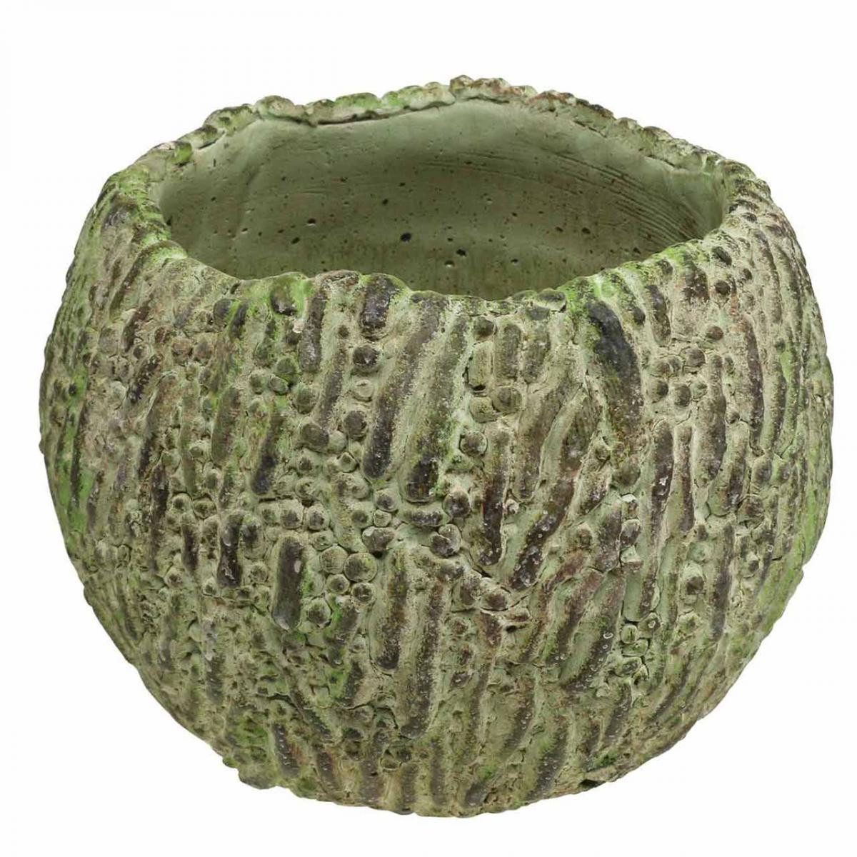 Florists Products Übertopf Übertopf Beton Antik-Look Grün Braun Pflanzkübel Ø13cm