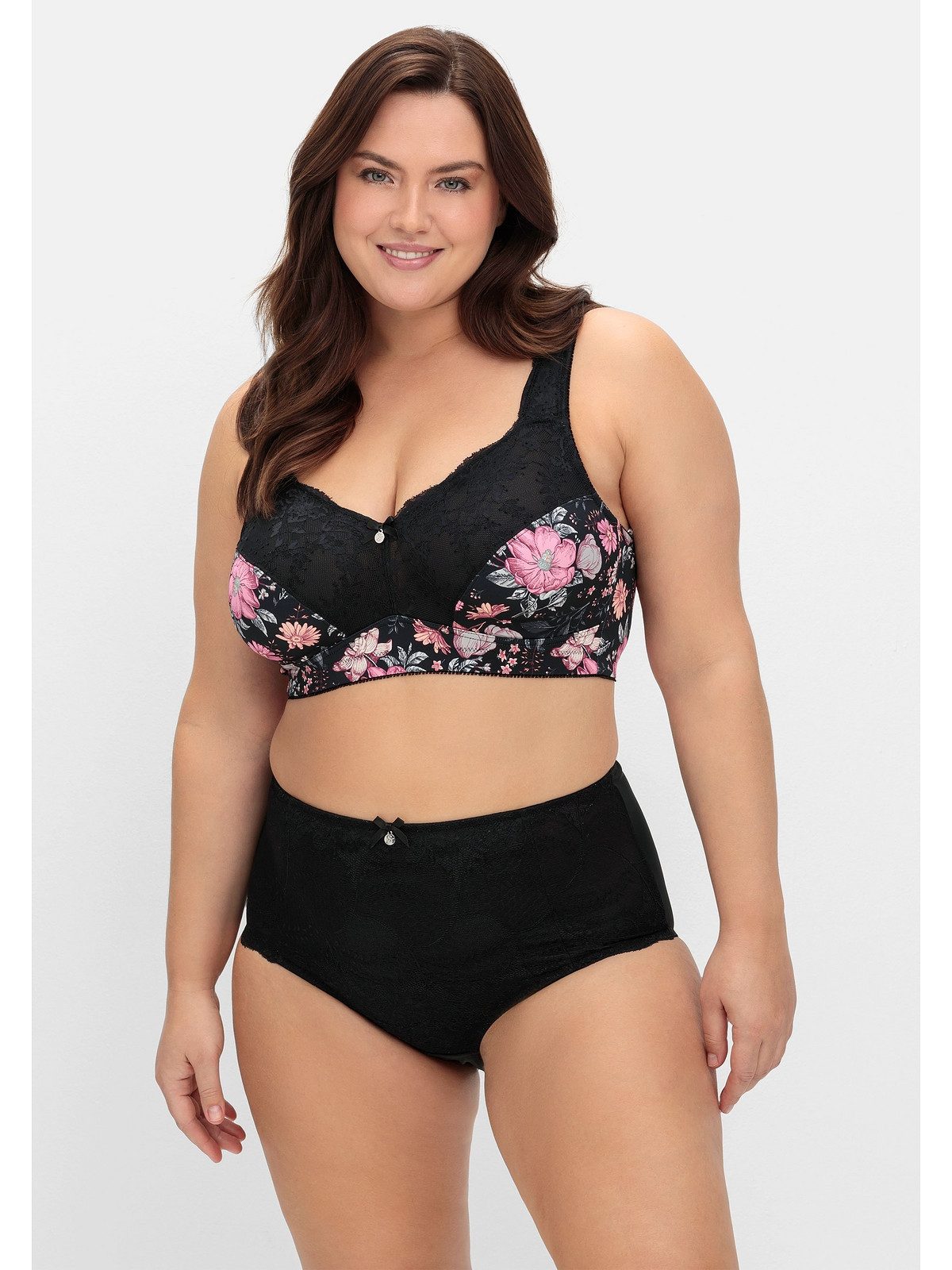 Sheego Bügelloser BH Große Größen mit stützendem Mesh-Innenfutter