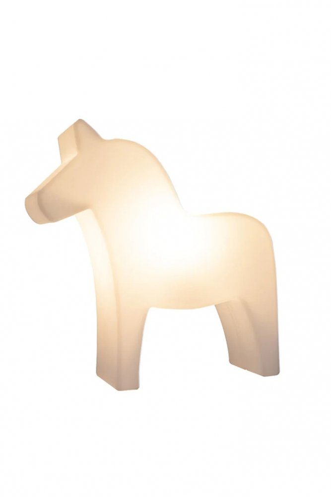 8 seasons design Dekolicht 8 seasons - Motivleuchte Shining Dala Horse 43 cm weiß LED