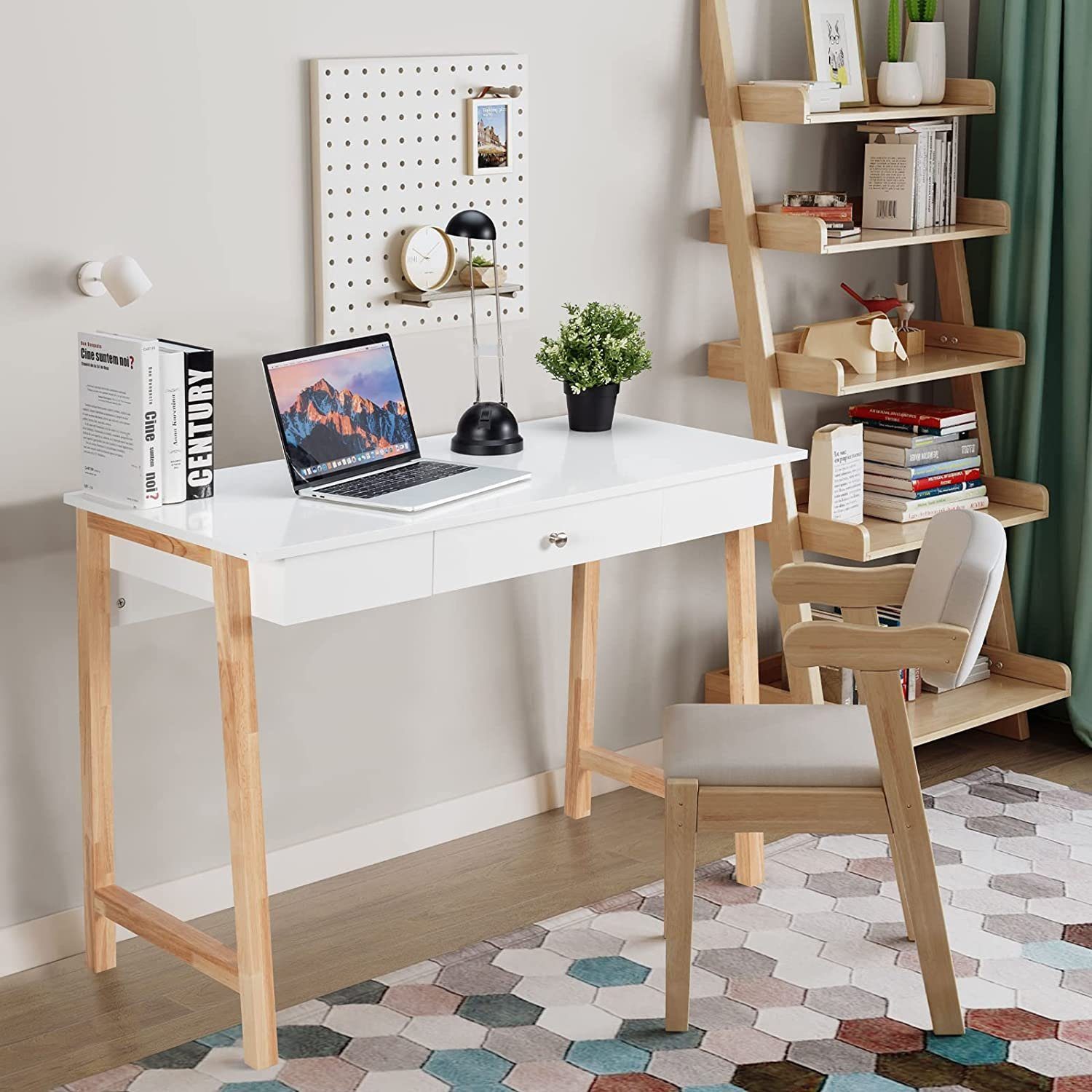 KOMFOTTEU Schreibtisch Arbeitstisch, mit Schublade, Belastbar günstig online kaufen