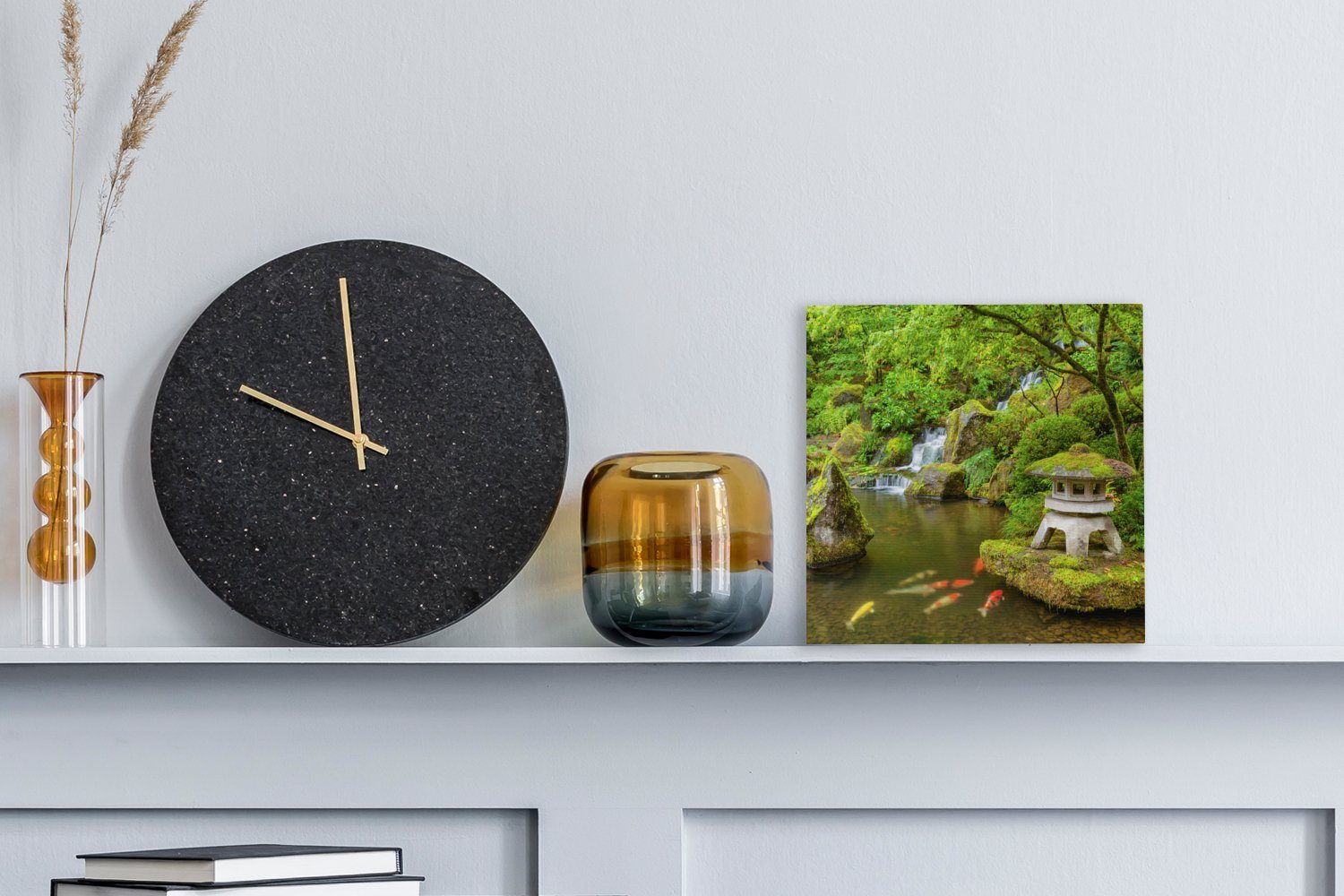 OneMillionCanvasses® Leinwandbild Wasserfall - Koi - günstig online kaufen