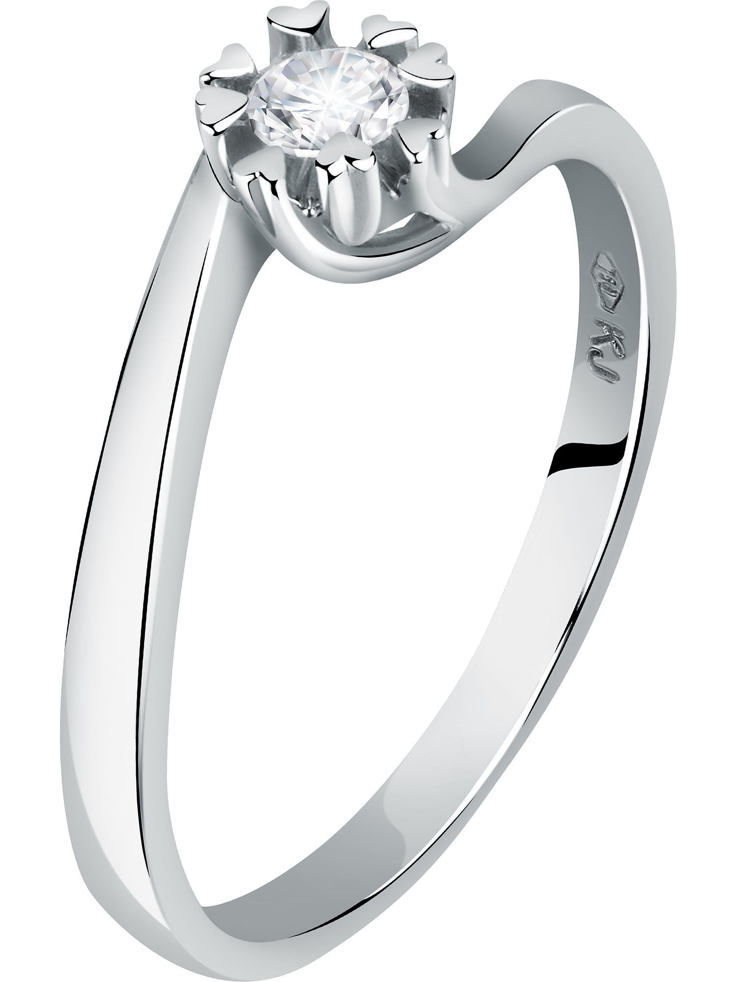 CHRIST Diamantring CHRIST Damen-Damenring 585er Weißgold 1 Diamant günstig online kaufen