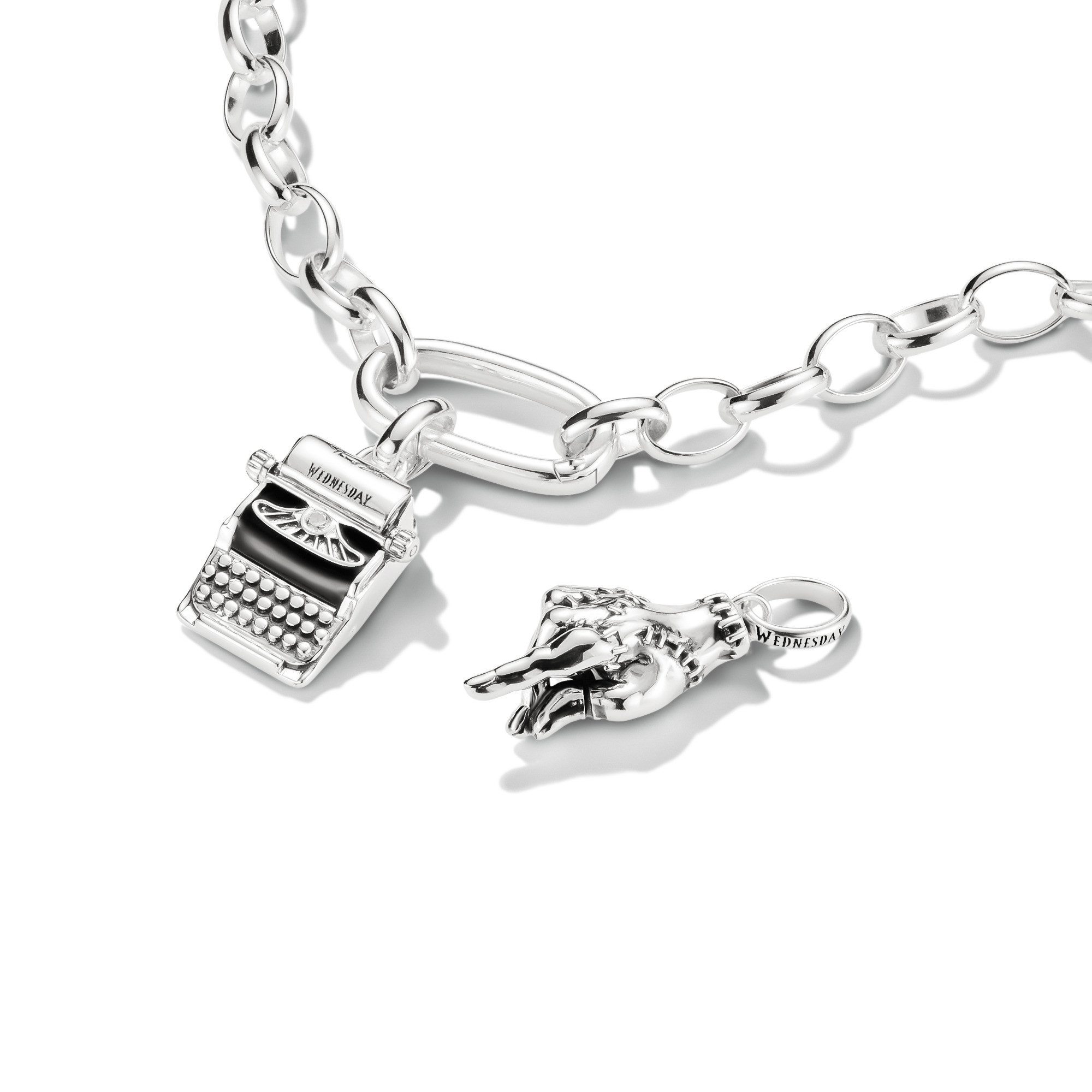 THOMAS SABO Charm-Einhänger THOMAS SABO Wednesday Schreibmaschine Charm - Connect, mit Zirkonia (synth)