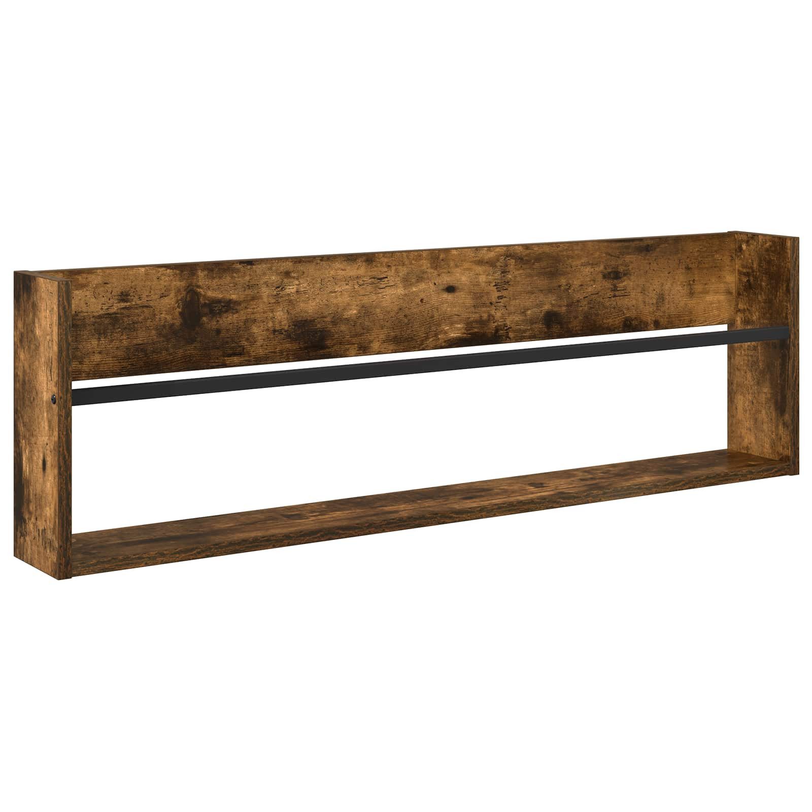 vidaXL Zeitungsständer Magazinregal Räuchereiche 100 x 12 x 30 cm Holzwerkstoff (1 St)