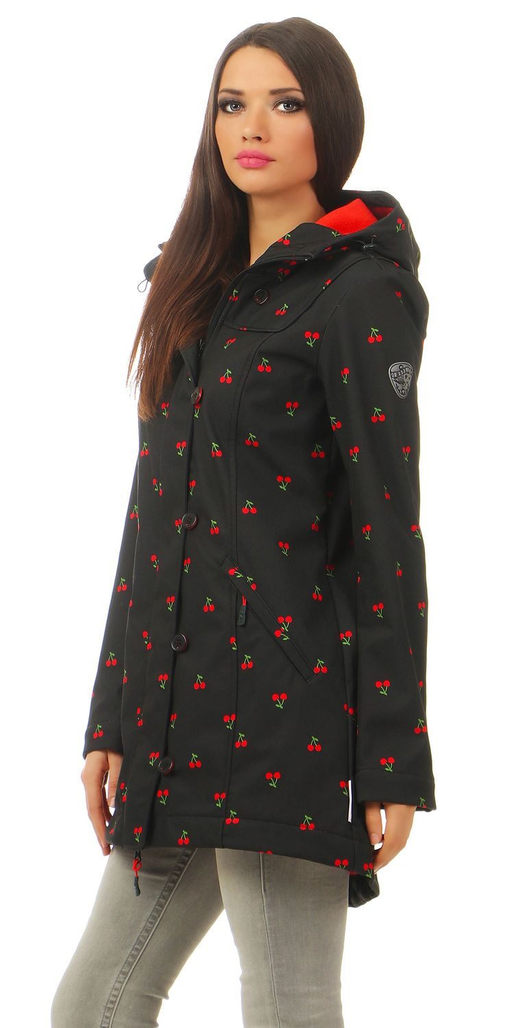 Blutsgeschwister Softshelljacke Blutsgeschwister Wild Weather Long Damen Jacke Mantel