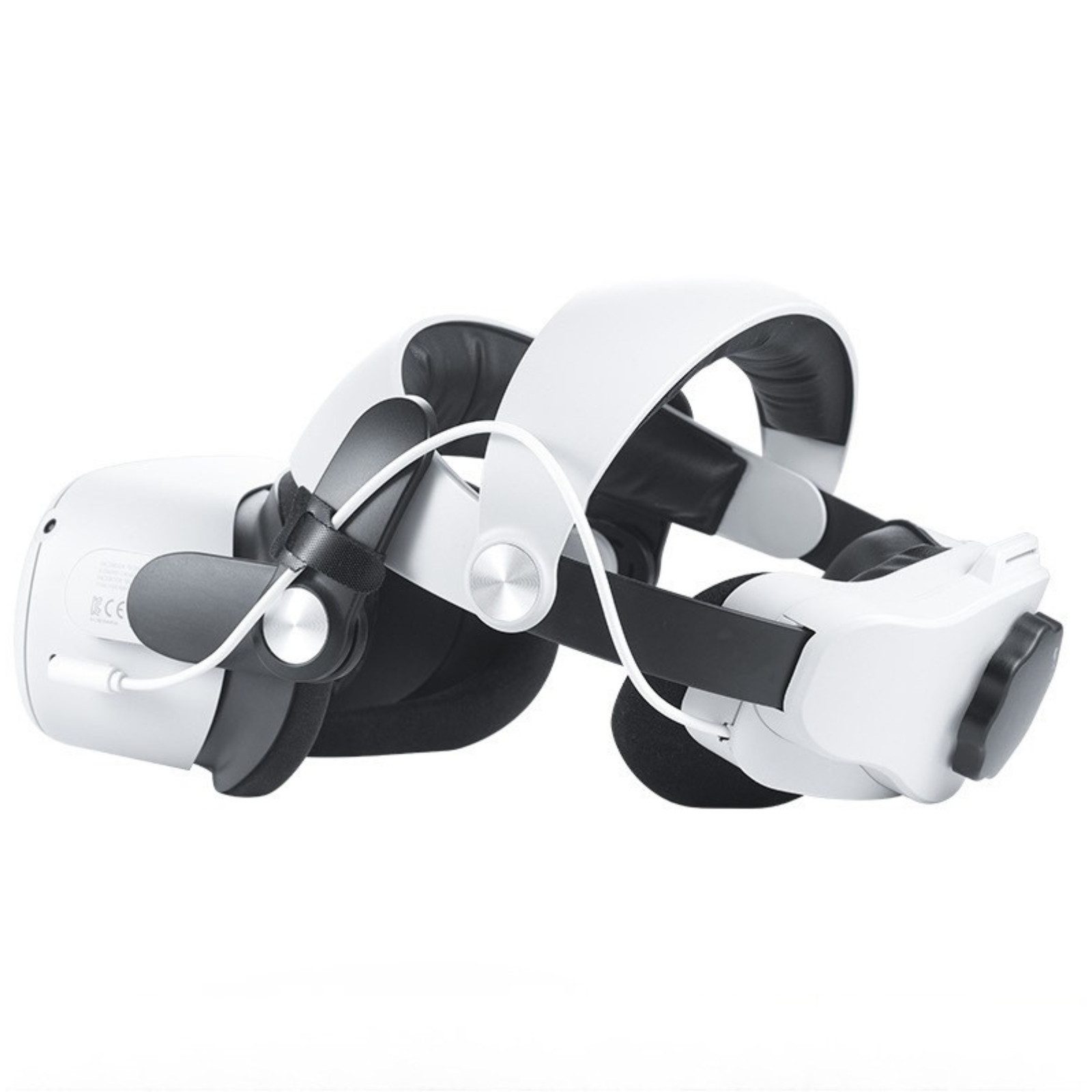 Tekoo VR-Zubehör Akku-Headstrap 5300mAh Akku für Meta Quest 2 Ergonomisch Virtual-Reality-Headset (5300mAh Zusatzakku, Ergonomisches Design, Stufenloses Einstellrad)