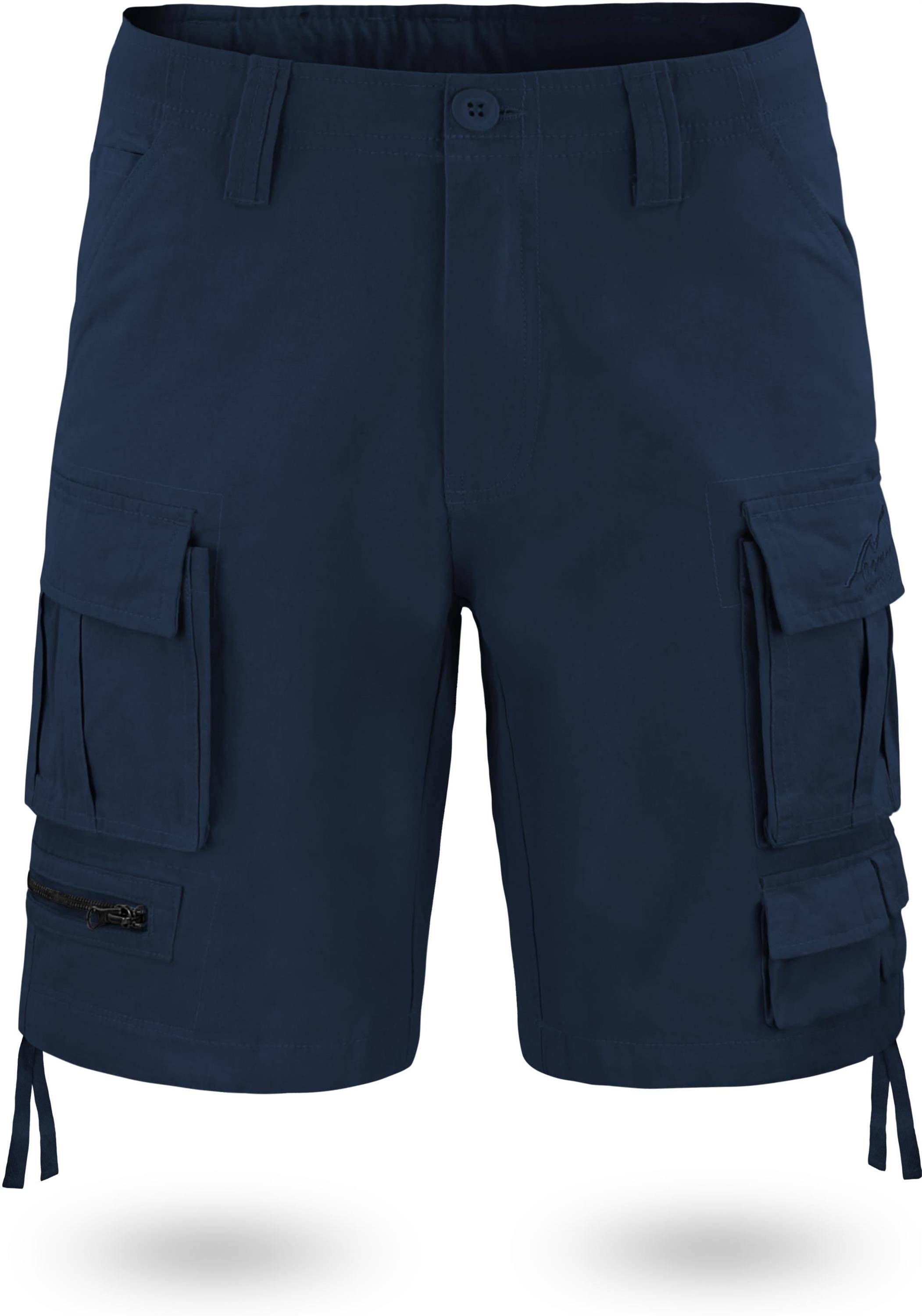 normani Bermudas aus Atacama Navy Vintage Sommershorts Shorts Bio-Baumwolle kurze Cargoshorts 100% Herren Shorts