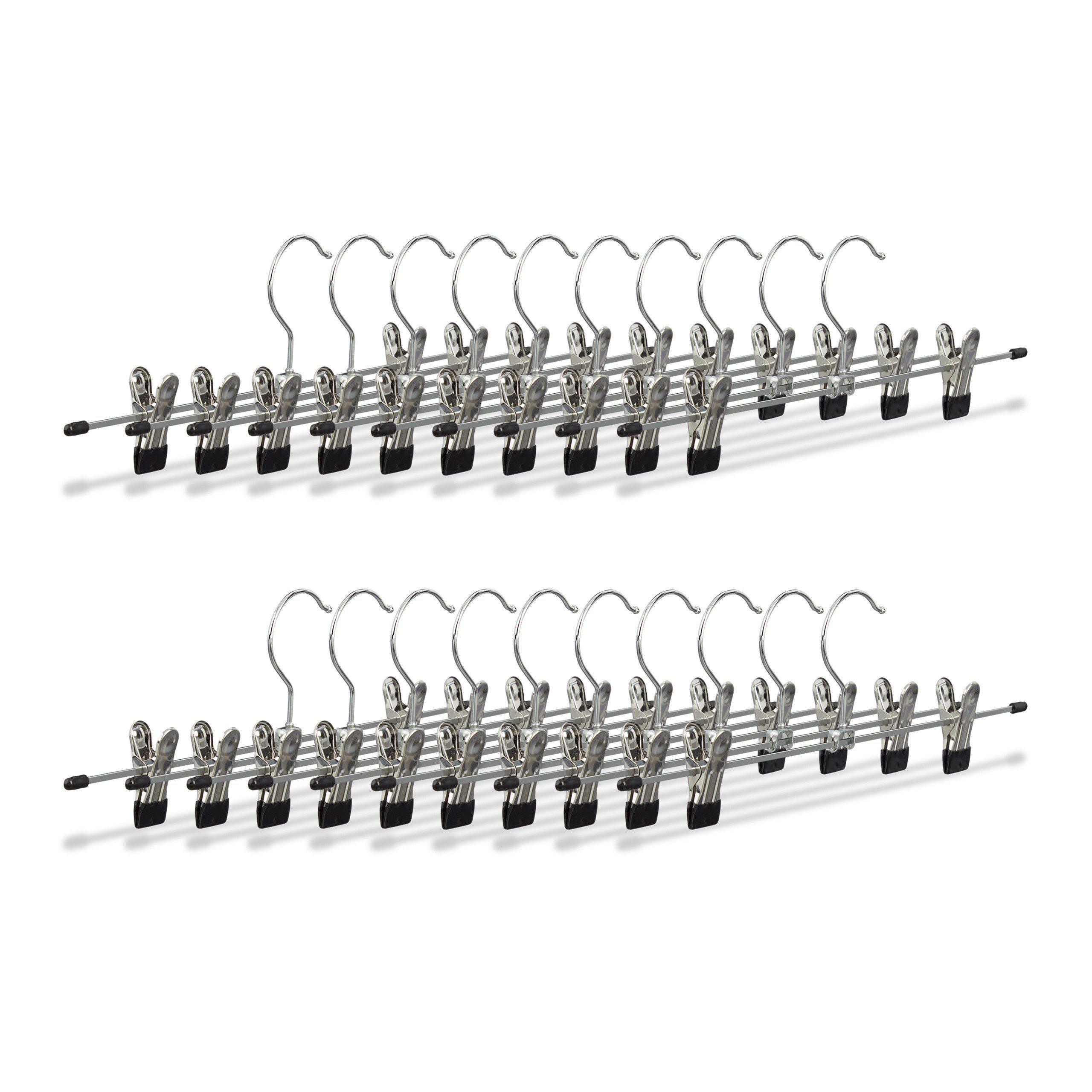 relaxdays Kleiderbügel 40 x Hosenbügel Metall günstig online kaufen