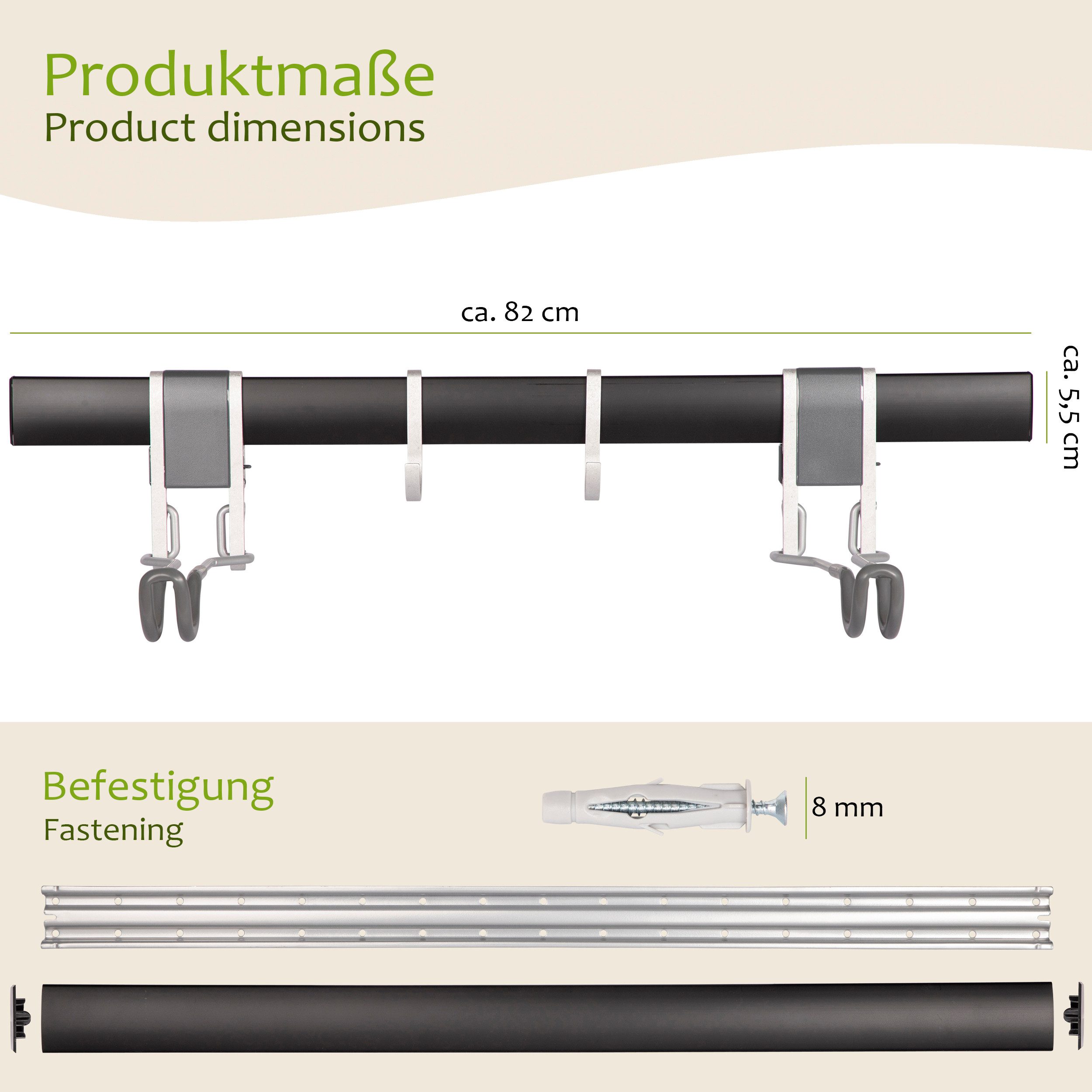 ONVAYA Bicycle Holder | Horizontal Wall Mount for One Bicycle | Click System