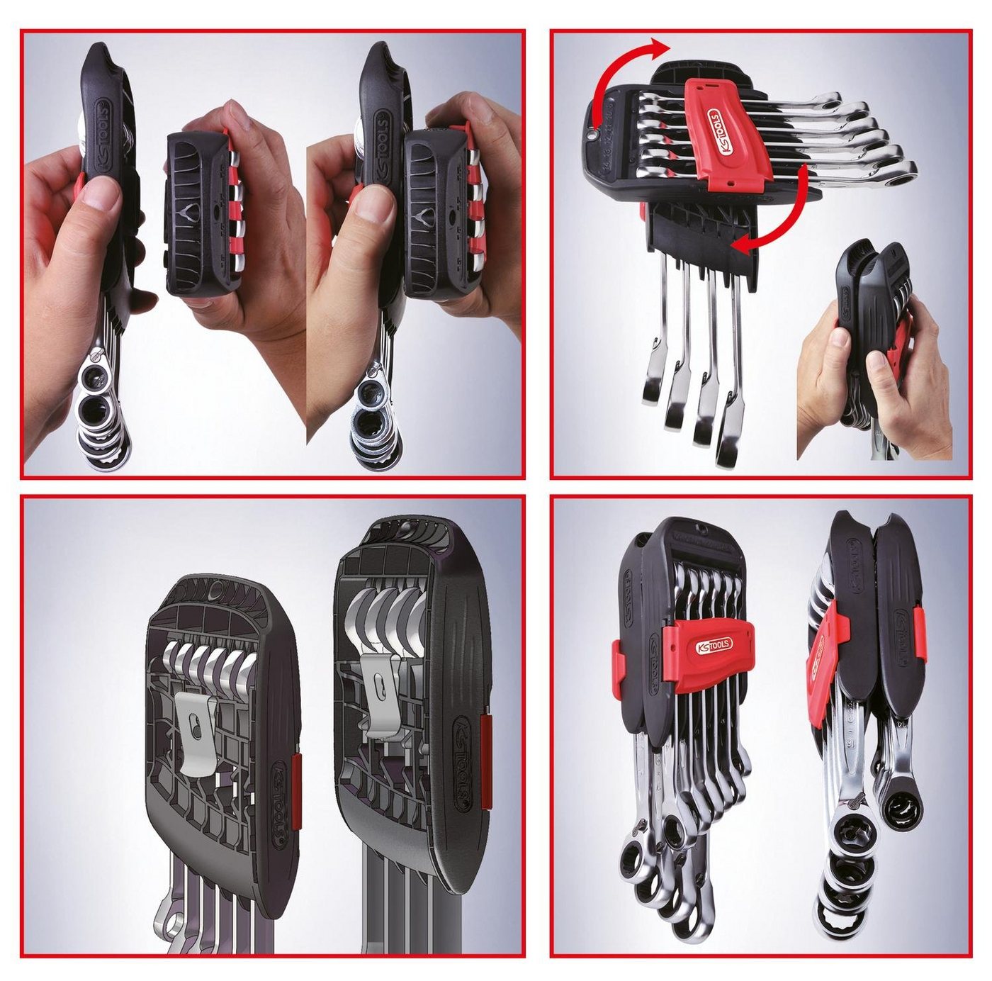 Thumbnail - KS Tools Ringschlüssel GEARplus Ratschenringmaulschlüssel-Satz, 10-tlg
