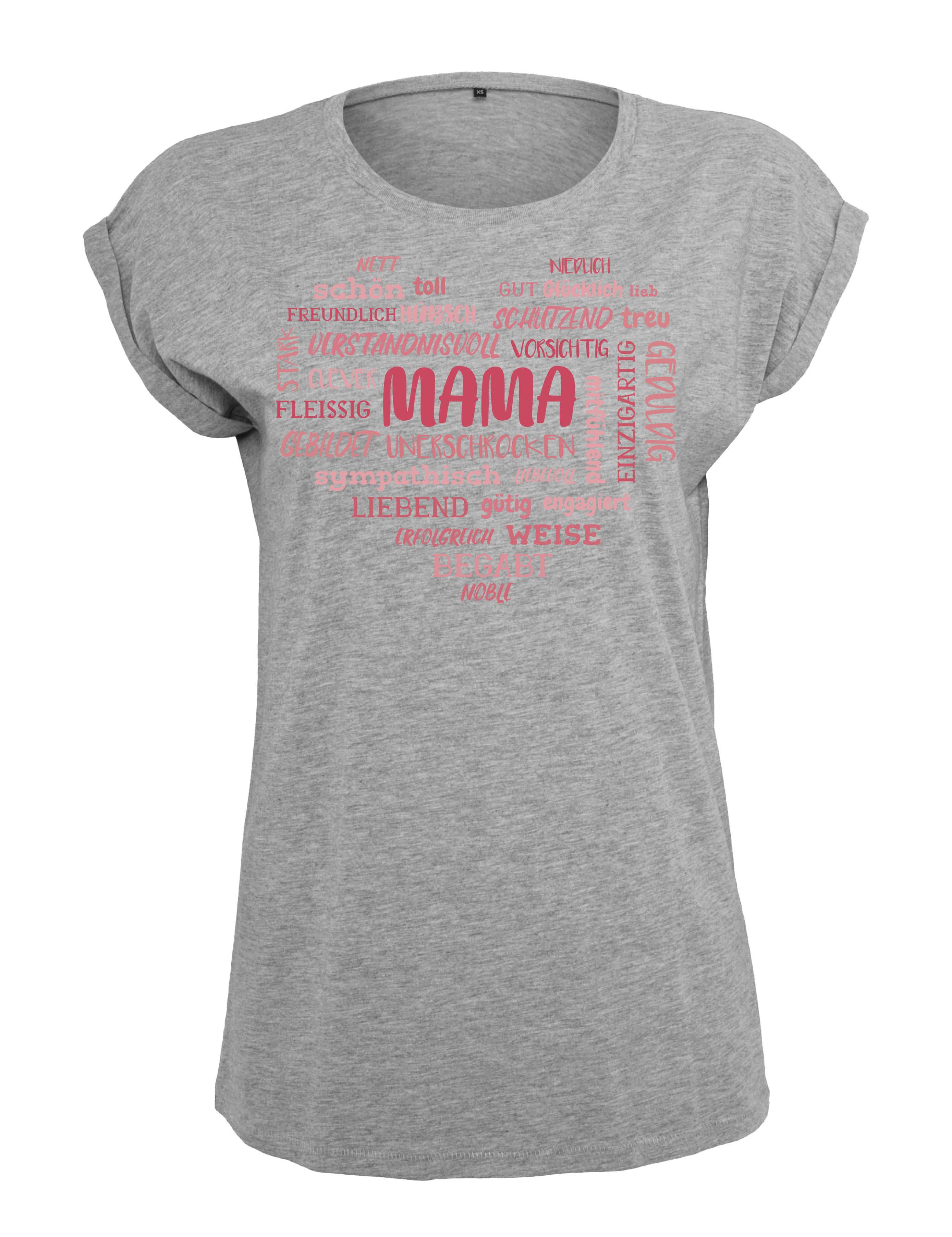 Print-Shirt Mama Herz Damen T-Shirt Statement Geschenk für Frauen zum Muttertag
