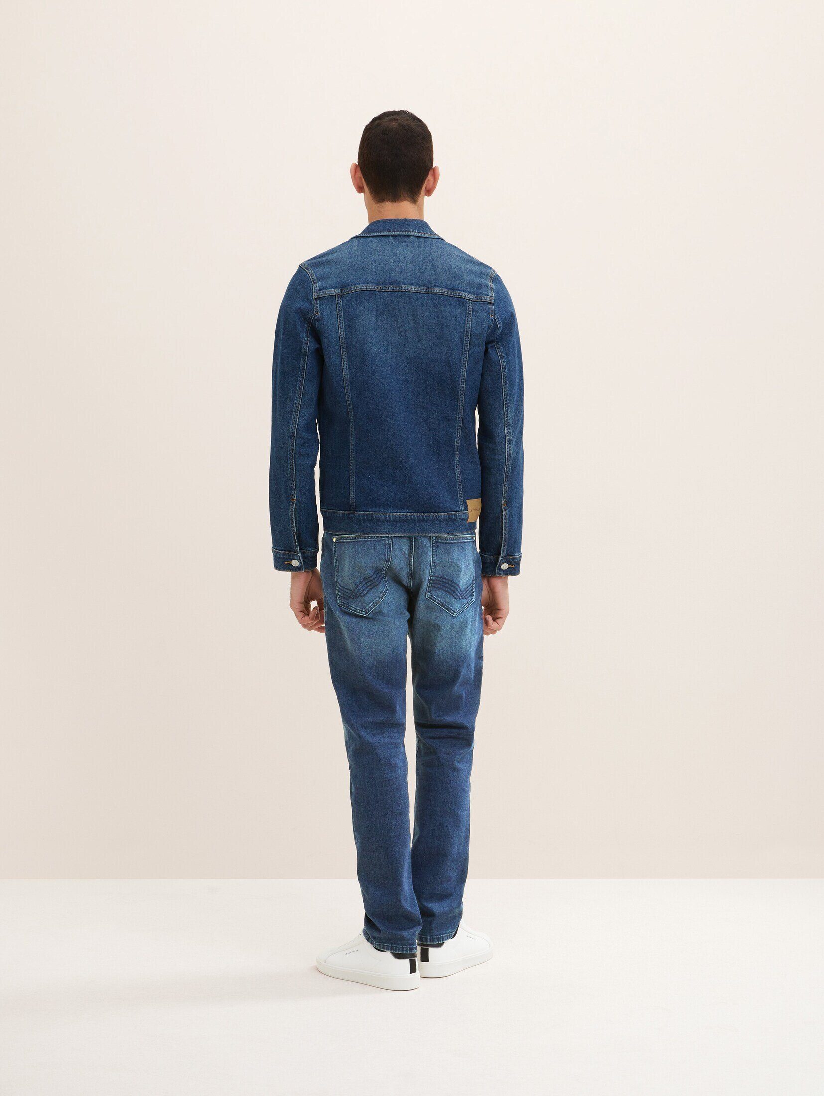 TOM TAILOR Herren Jeansjacke Washed Look – Regular Fit Mit Stretch-Anteil