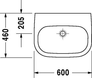 Duravit Einbauwaschbecken Duravit Waschtisch D-CODE MED o ÜL m HLB