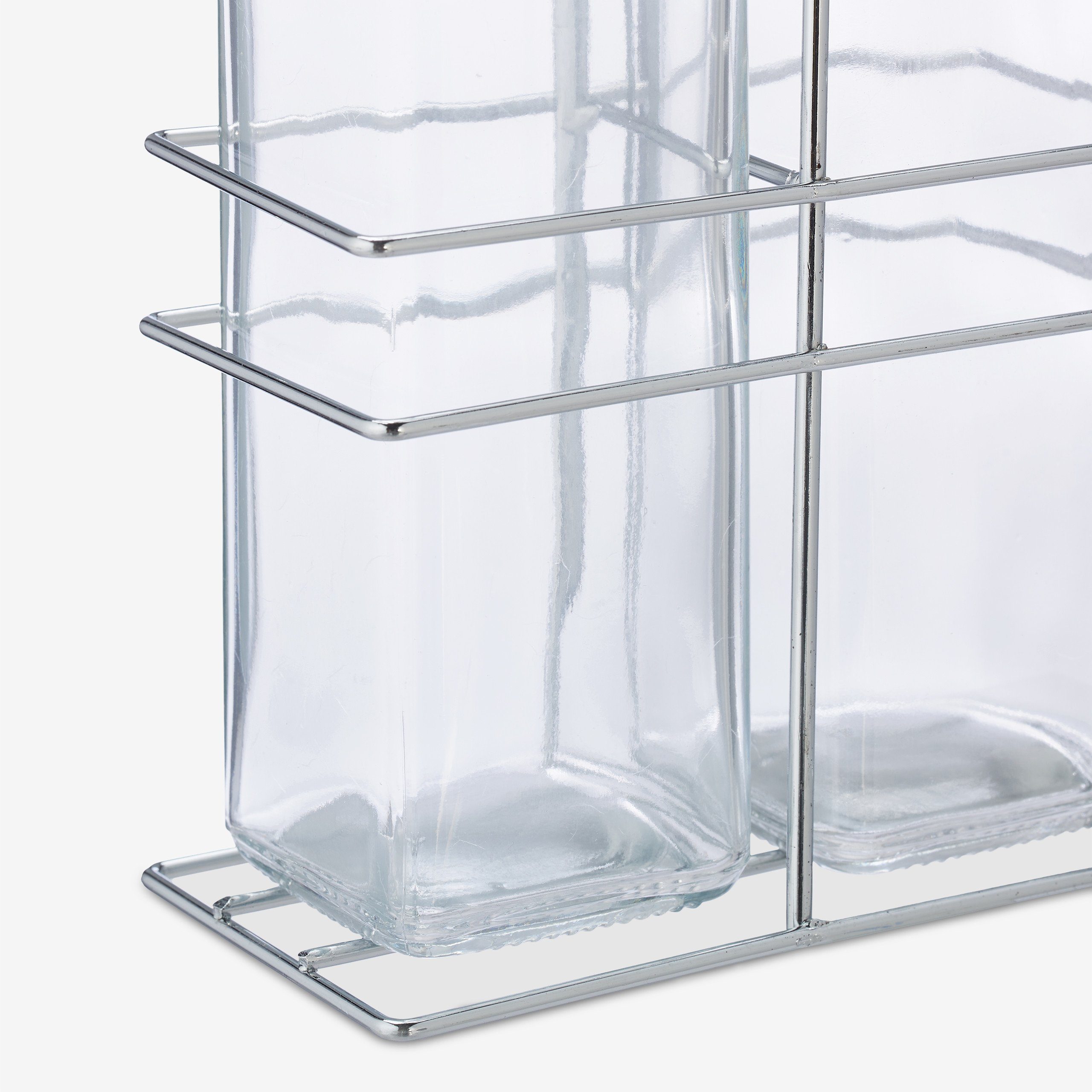 relaxdays Ölspender Essig- und Ölspender im Gestell