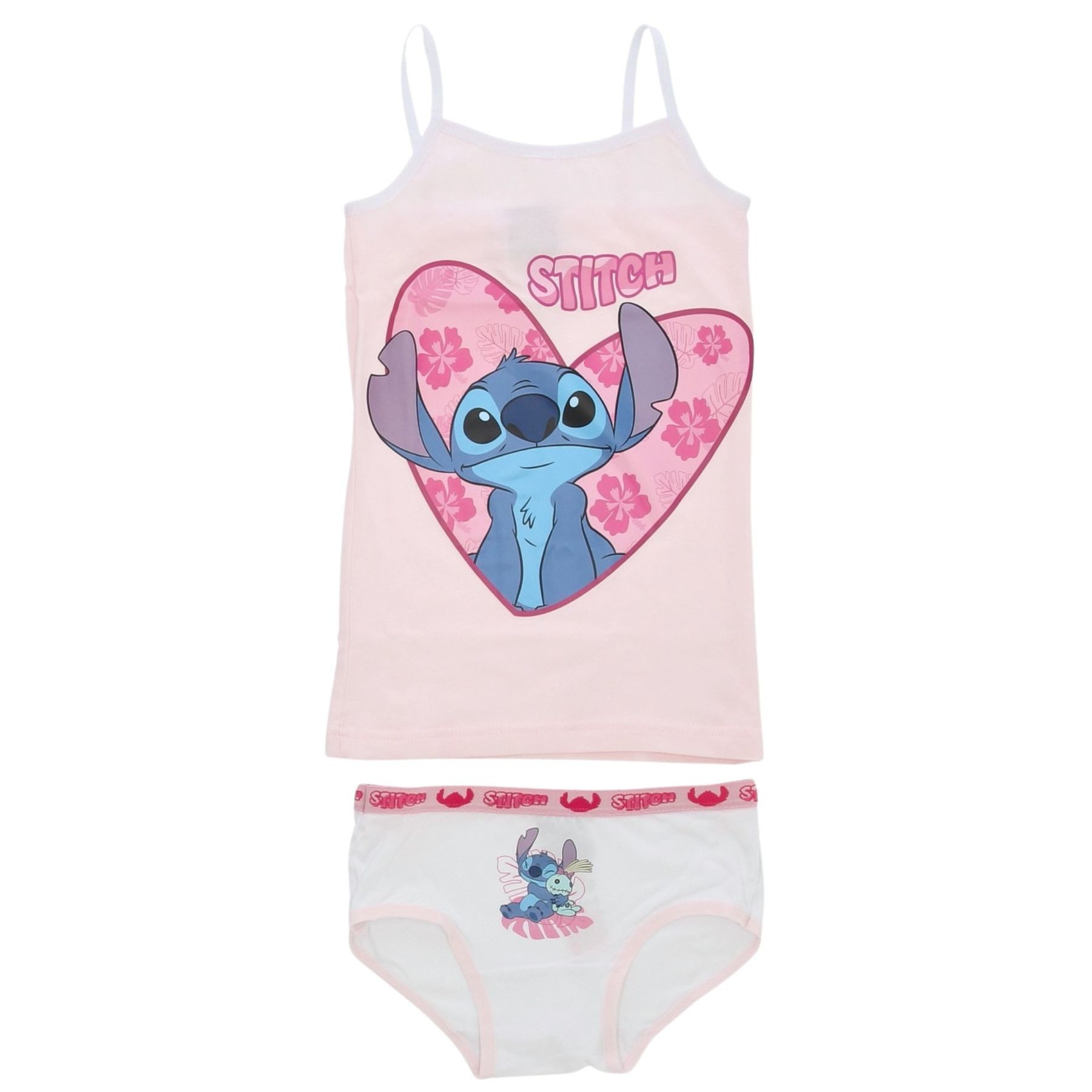 Lilo & Stitch Unterhemd Unterwäsche-Set für Mädchen – Unterhemd & Slip aus Baumwolle