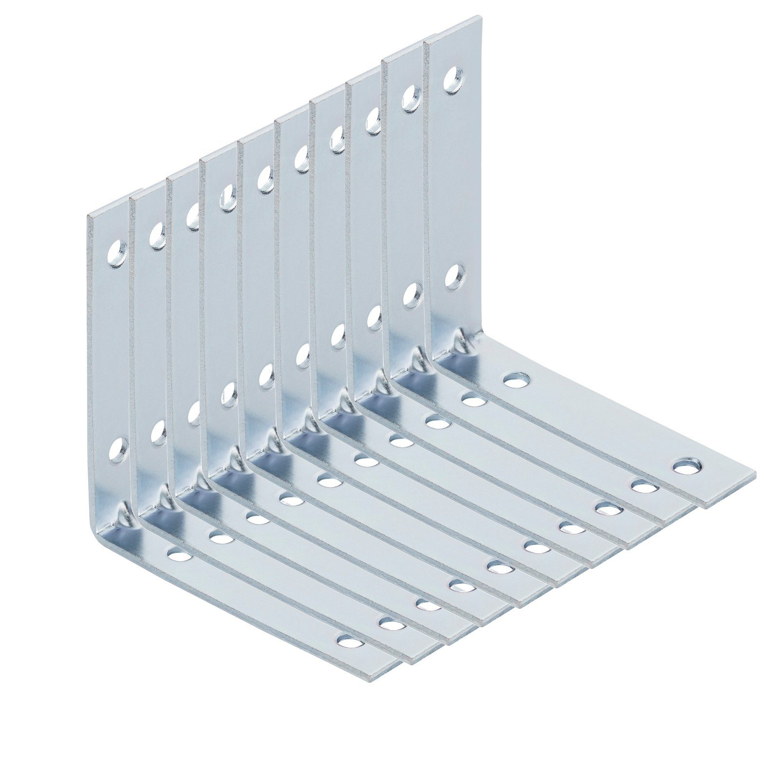 SO-TECH® Winkelverbinder L-Winkel gerade, Stahl verzinkt, Lochung gesenkt, LxB: