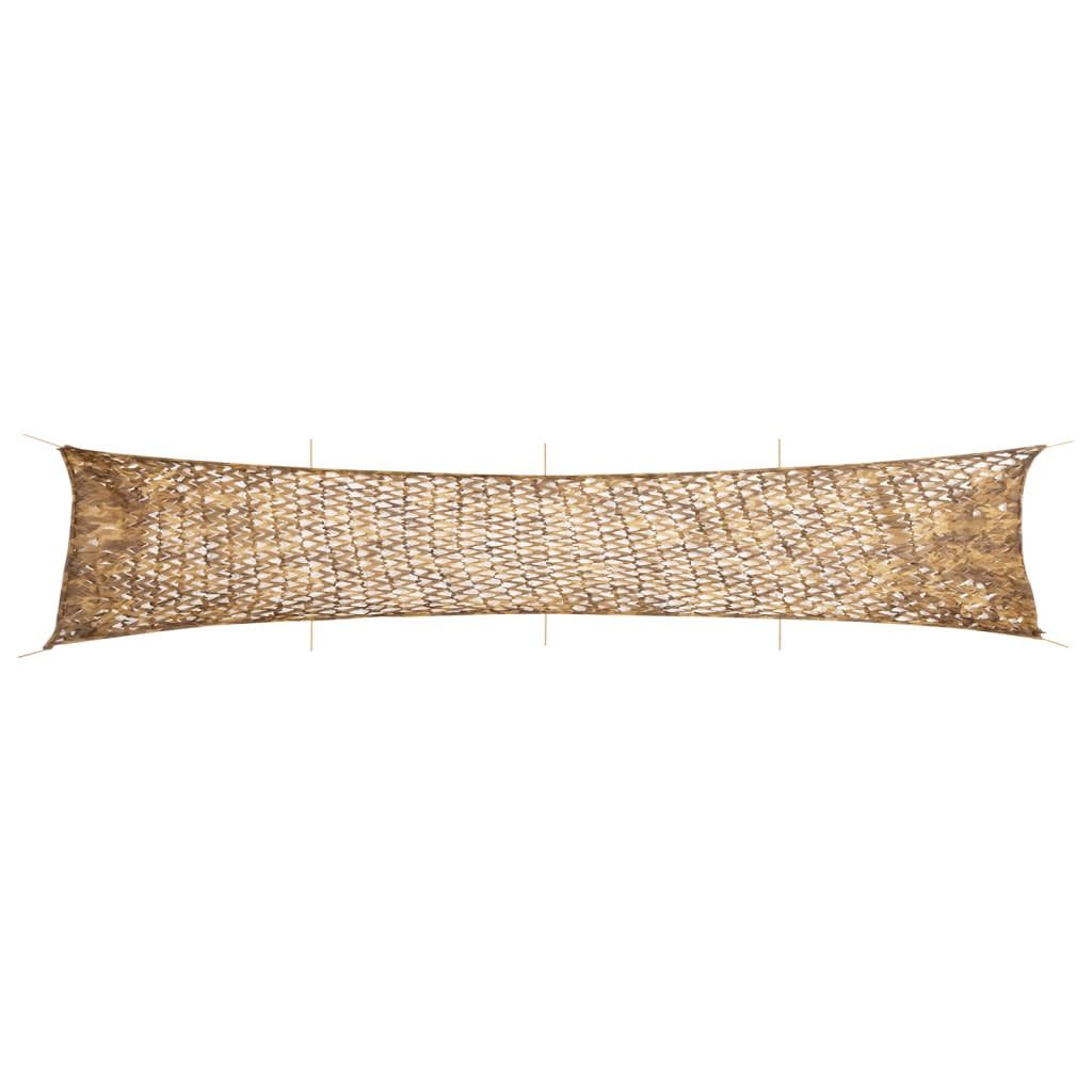vidaXL Schutznetz Tarnnetz mit Aufbewahrungstasche 844x142 cm Sandfarbe, BxL: 142x844 m