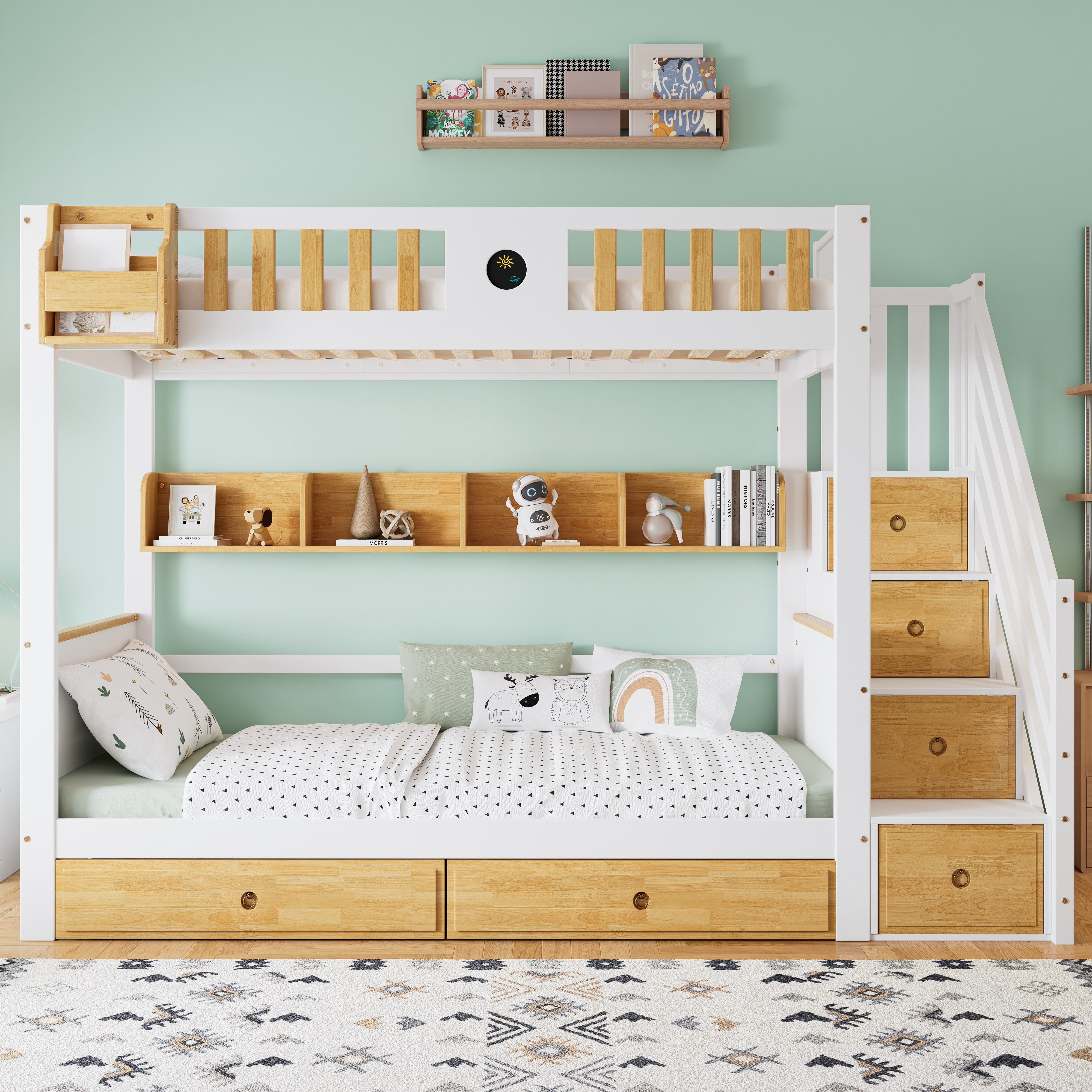 HAUSS SPOLE Etagenbett 90x200cm mit Stauraumtreppe, günstig online kaufen