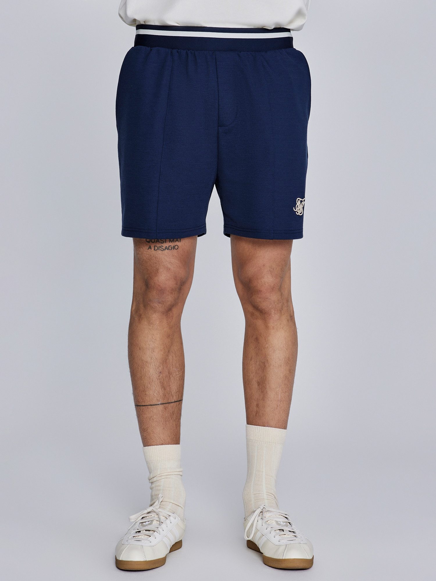 Siksilk Shorts SikSilk Herren Marineblaue Retro Shorts