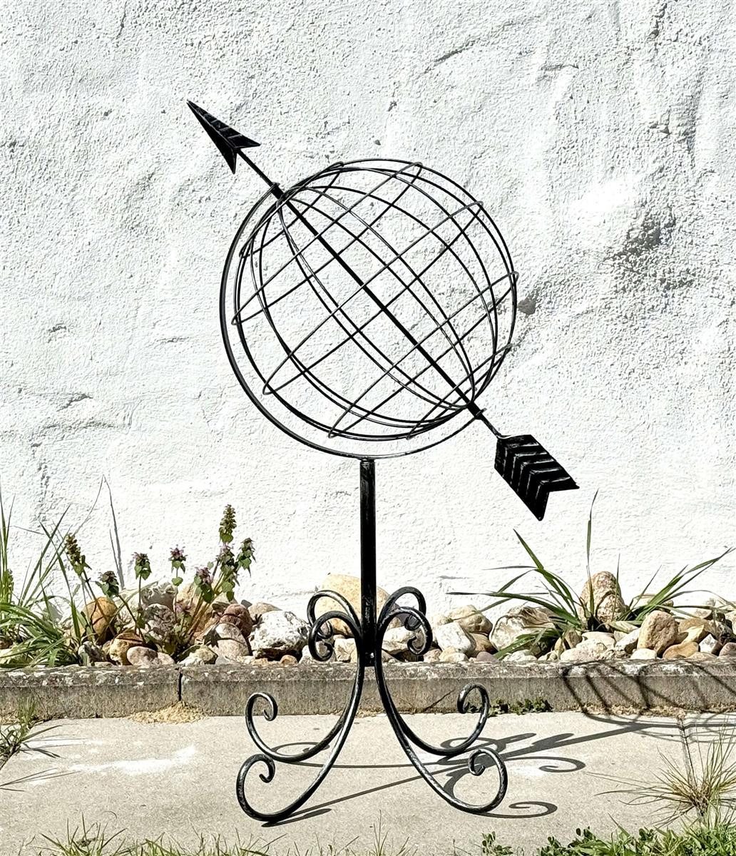 DanDiBo Sonnenuhr Garten Metall Globus 101806 Modern Stehend, Metall