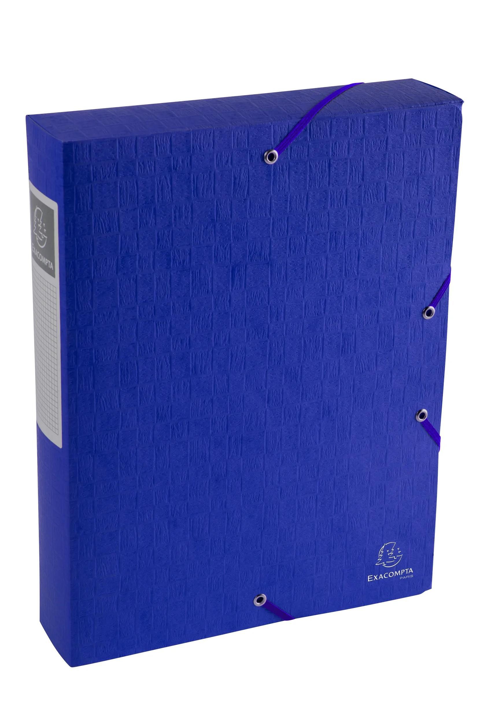 Archivcontainer 10x Archivboxen Rücken 60mm + Etikett Karton 600g/qm A4 Blau 50912E