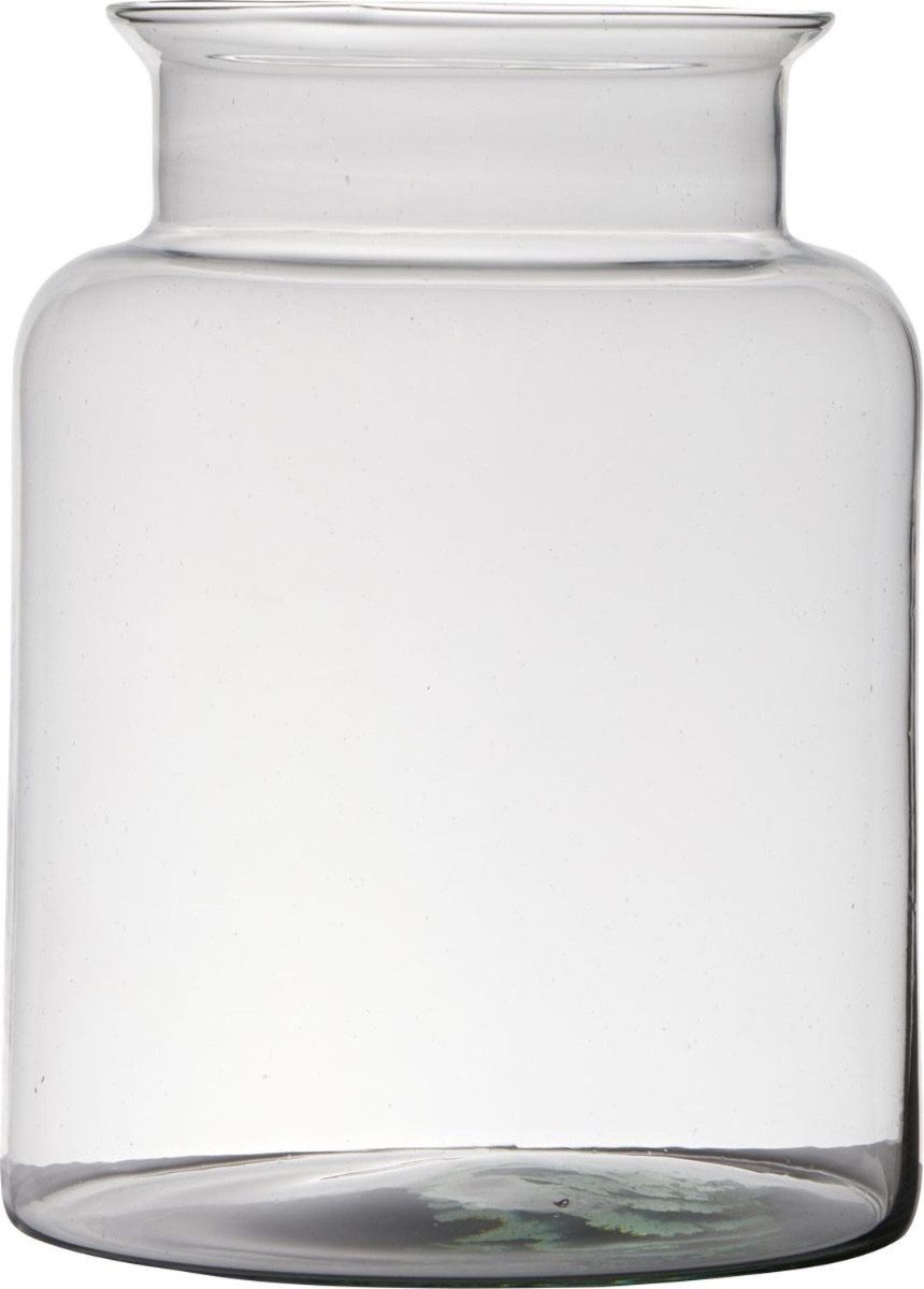 INNA-Glas Dekovase Blumenvase Karin Earth aus Glas, recycelt, klar, 25cm, Ø19cm