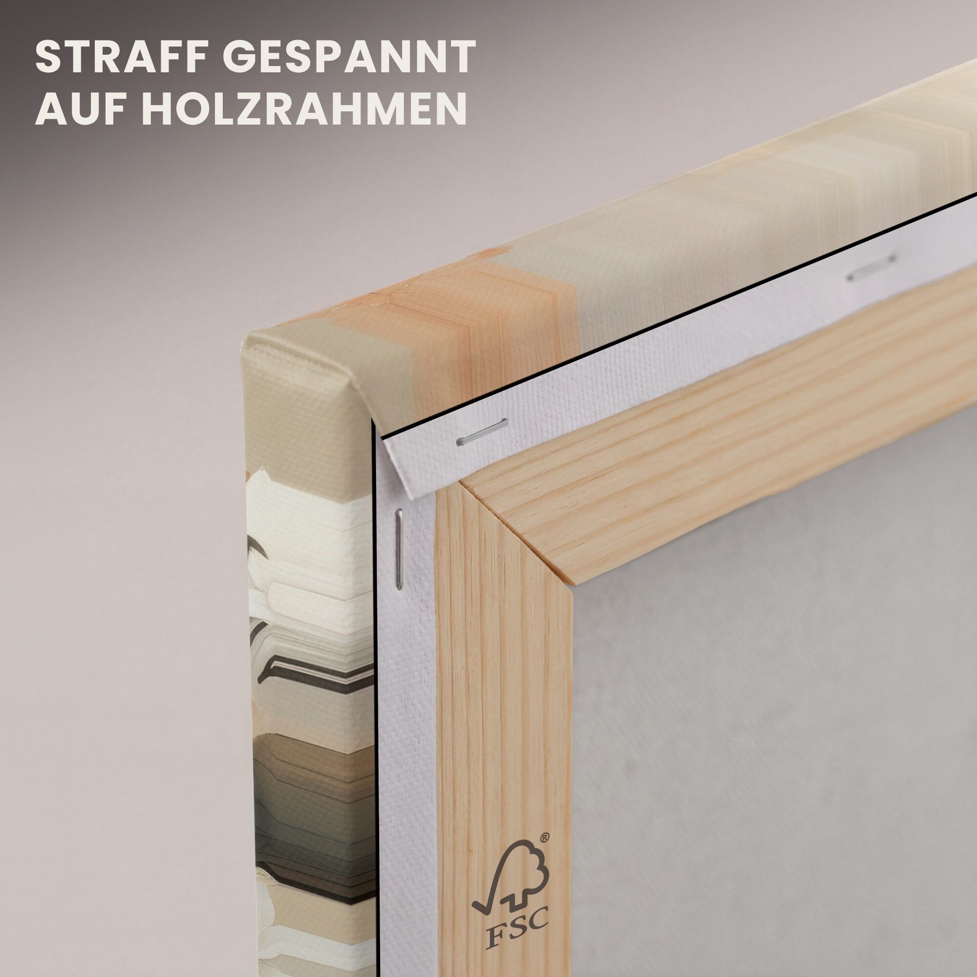 OneMillionCanvasses® Leinwandbild Blumen - Japandi - Wabi sabi, Fotodruck (1 St), Wandbild, Deko Schlafzimmer Wohnzimmer Flur 20x20 cm – Bild 5 von 5