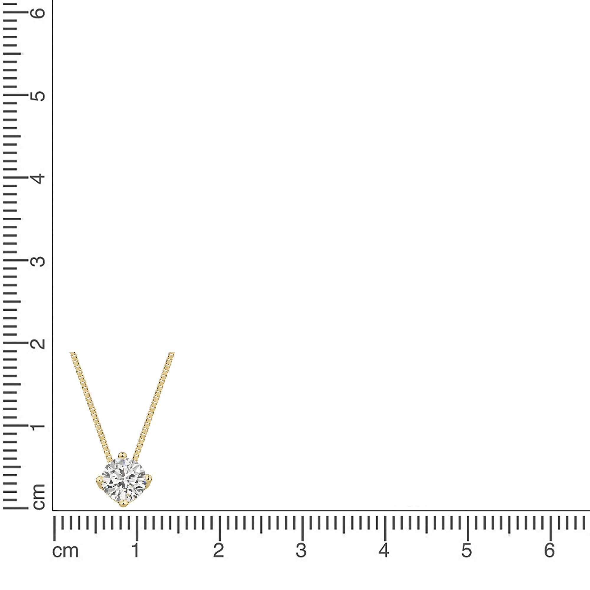 CELESTA Kette mit Anhänger 375/- Gelbgold Zirkonia