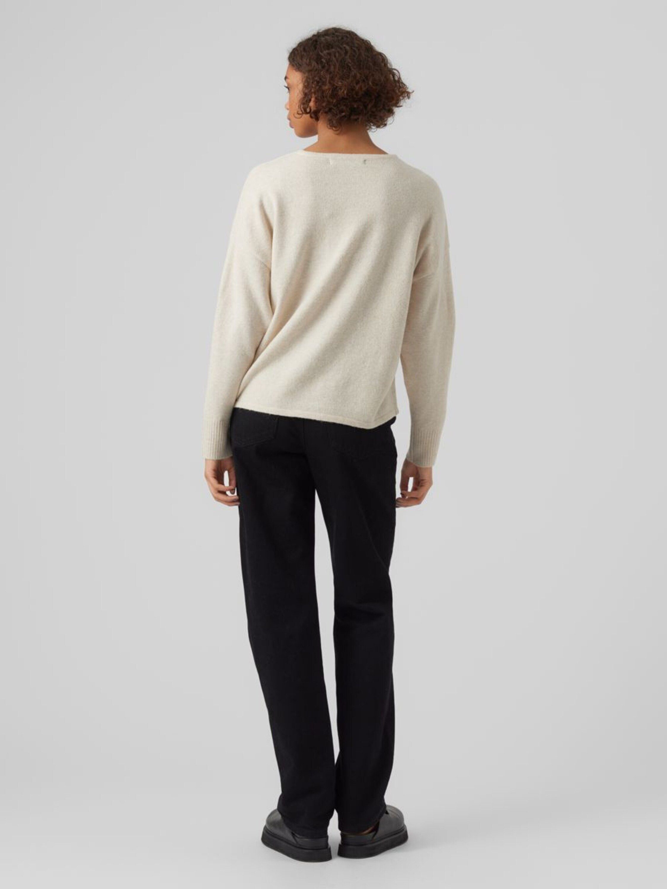 (1-tlg) Plain/ohne Details V-Ausschnitt-Pullover Doffy Moda Vero