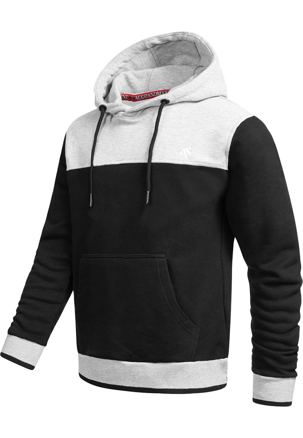 Alessandro Salvarini Kapuzenpullover ASLerio mit großer Kapuze, mit Kapuze günstig online kaufen