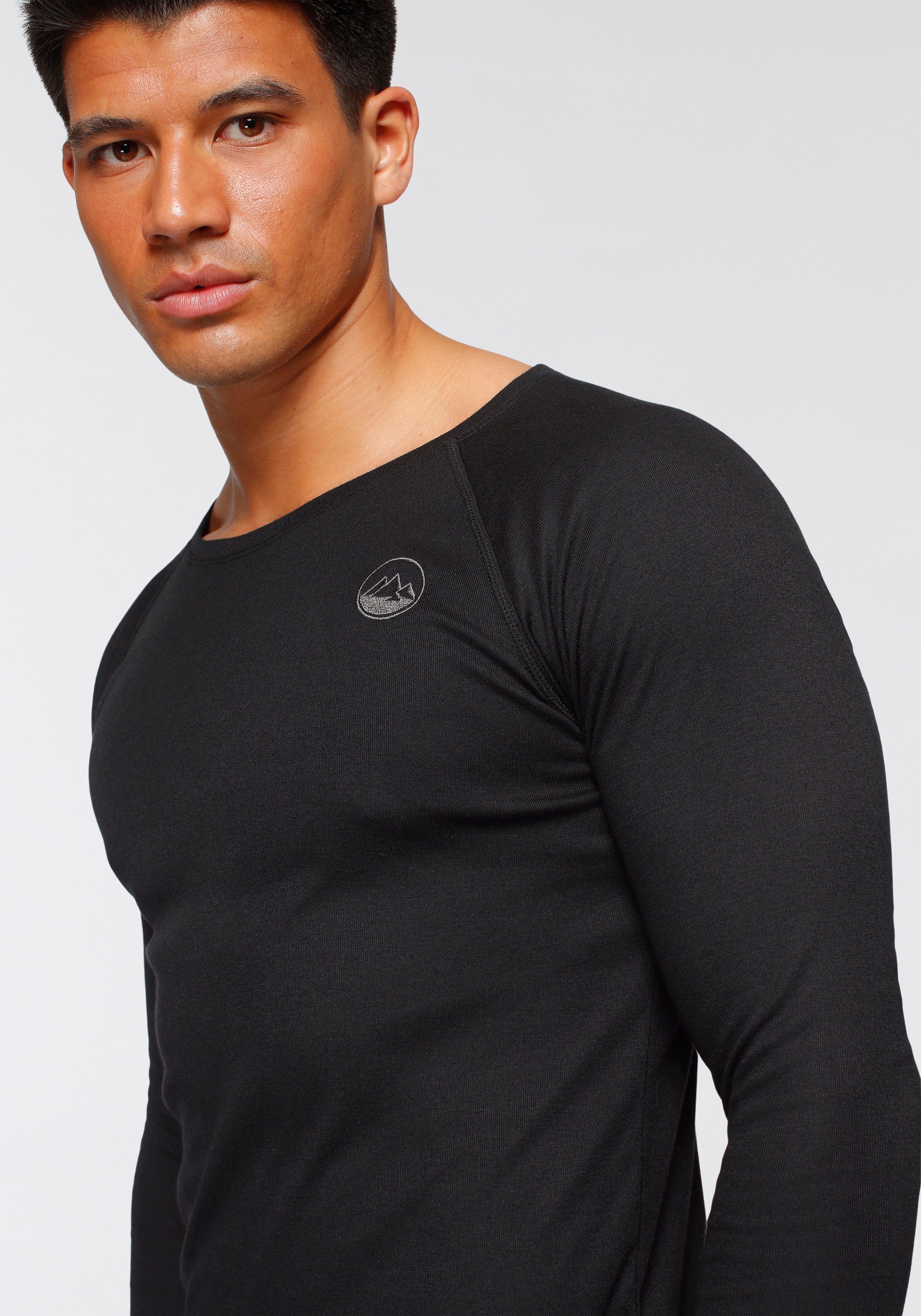 Polarino Thermounterhemd hoher Wärmerückhalt und atmungsaktiv (Set, 2-St., mit Thermounterhose) "Skiwäsche-Set", Skiunterwäsche