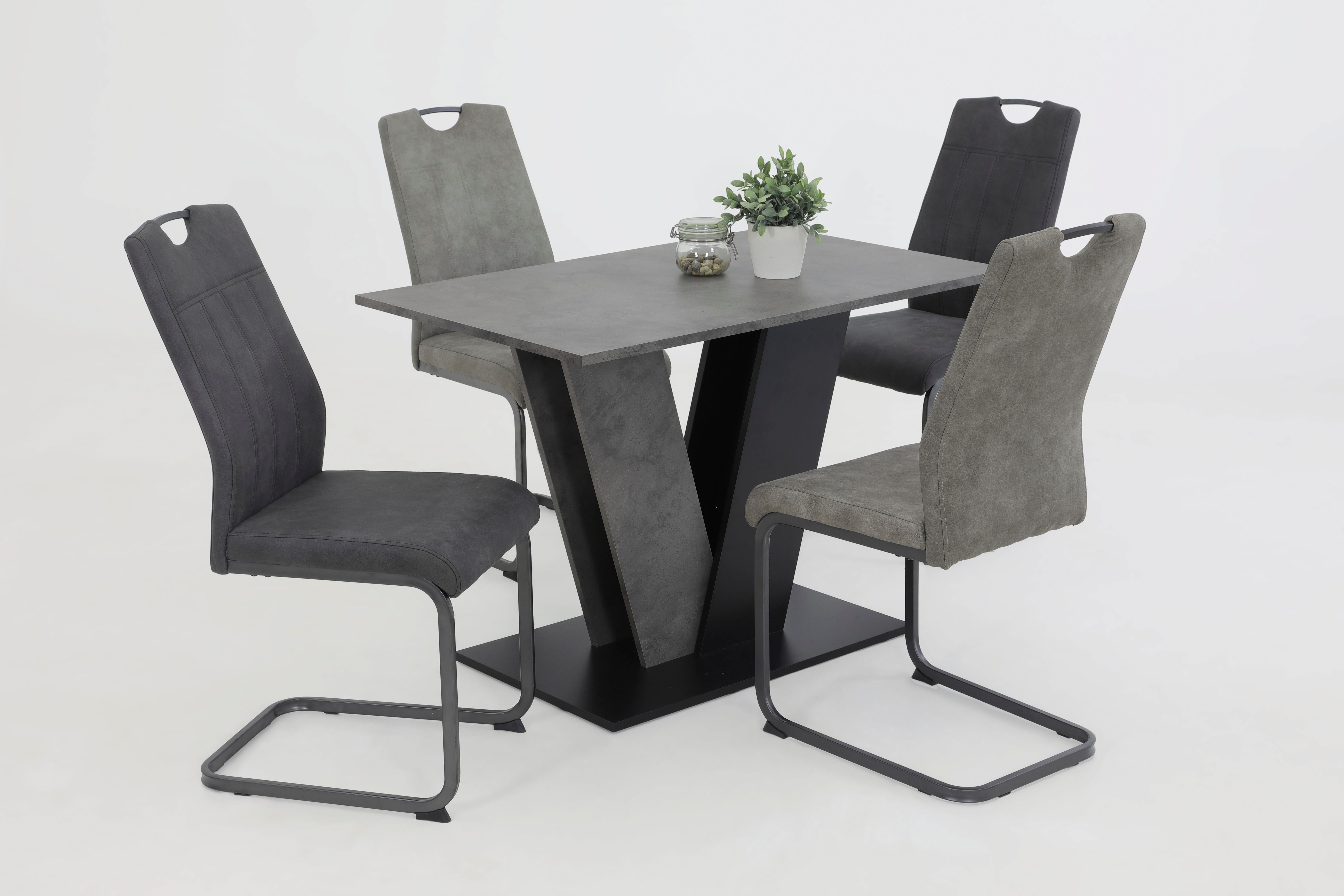 HELA Esstisch JUDITH mit ABS-Kante (1-St), Melamin, Säulentisch, V-Form, Bo günstig online kaufen