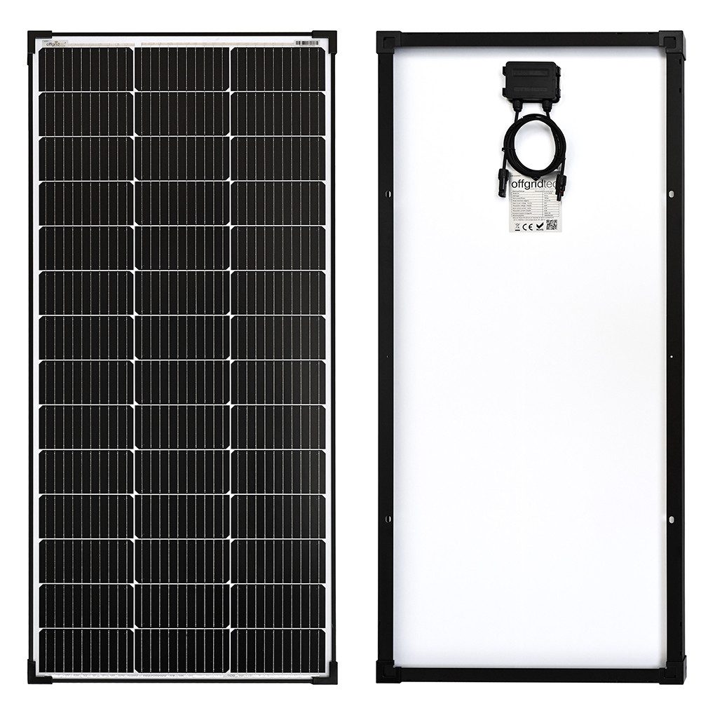 offgridtec Solarmodul MONO-150 V2 Solarpanel 23V Black Frame, 150 W, Monokristallin, 2 Bypass Dioden