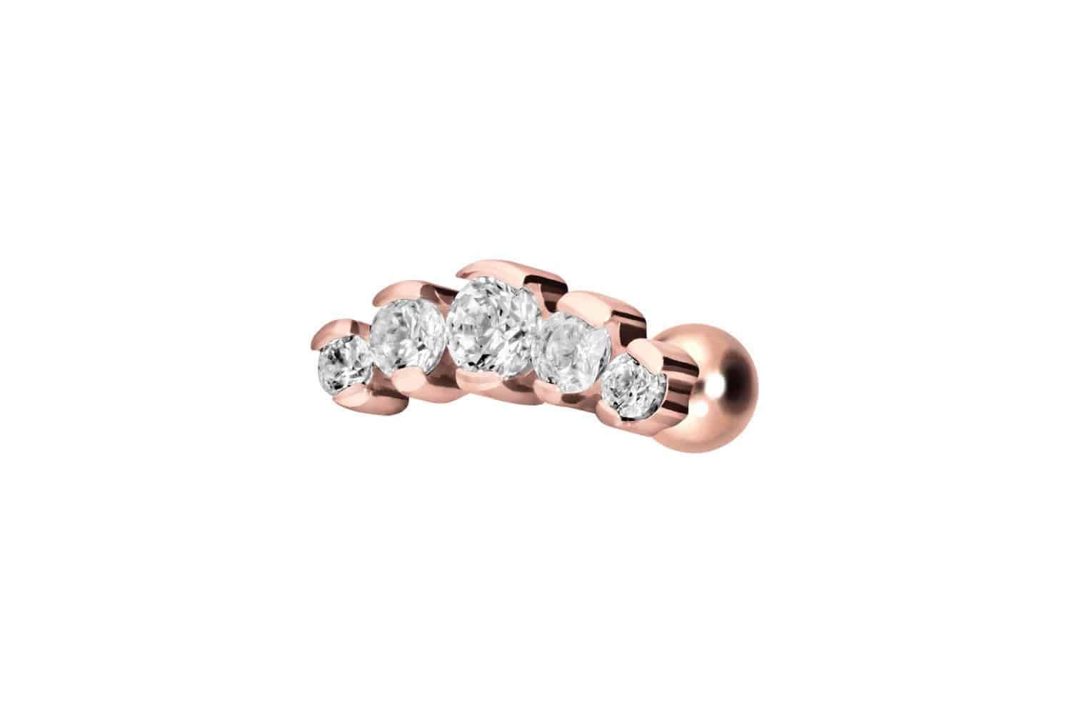 PIERCINGLINE Single-Ohrstecker Titan Ohrpiercing mit Innengewinde günstig online kaufen