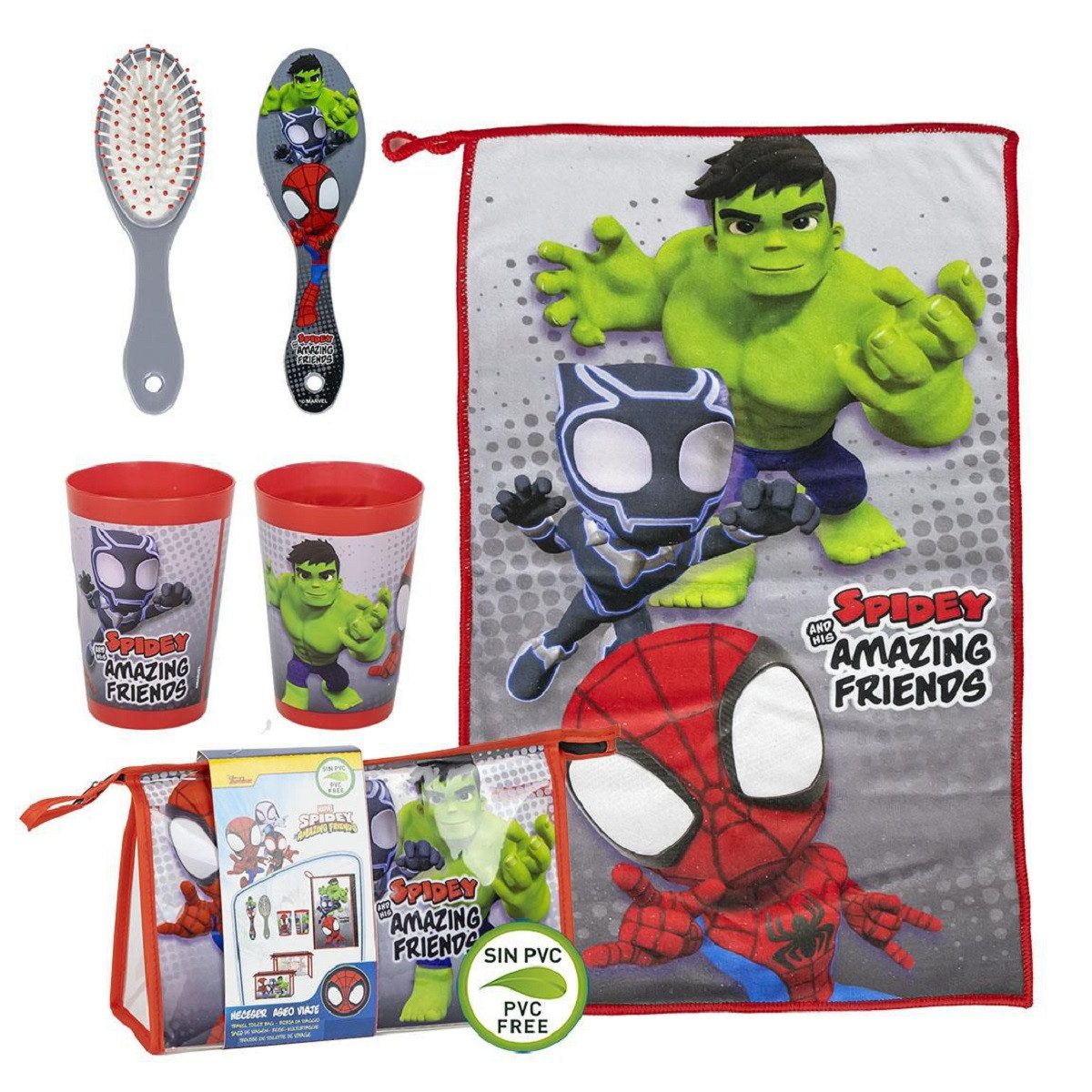 Spiderman Kulturbeutel Kulturtasche Pflegetasche – Gefüllt und perfekt für Kinder