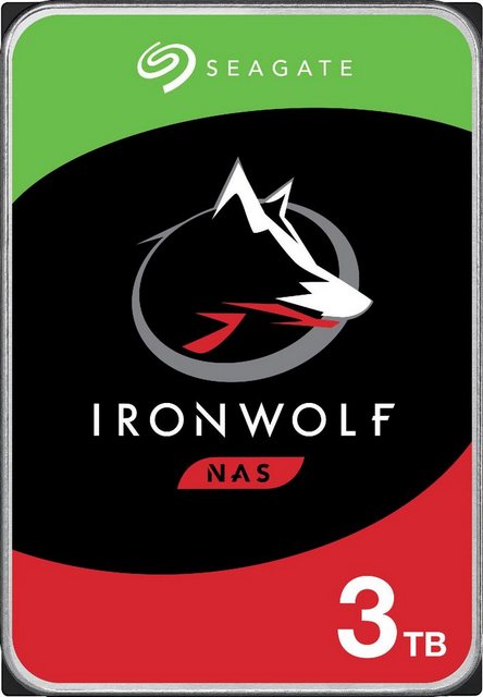 Seagate »IronWolf« HDD-NAS-Festplatte (3 TB) 3,5″ 180 MB/S Lesegeschwindigkeit, Bulk, inkl. 3 Jahre Rescue Data Recovery Services