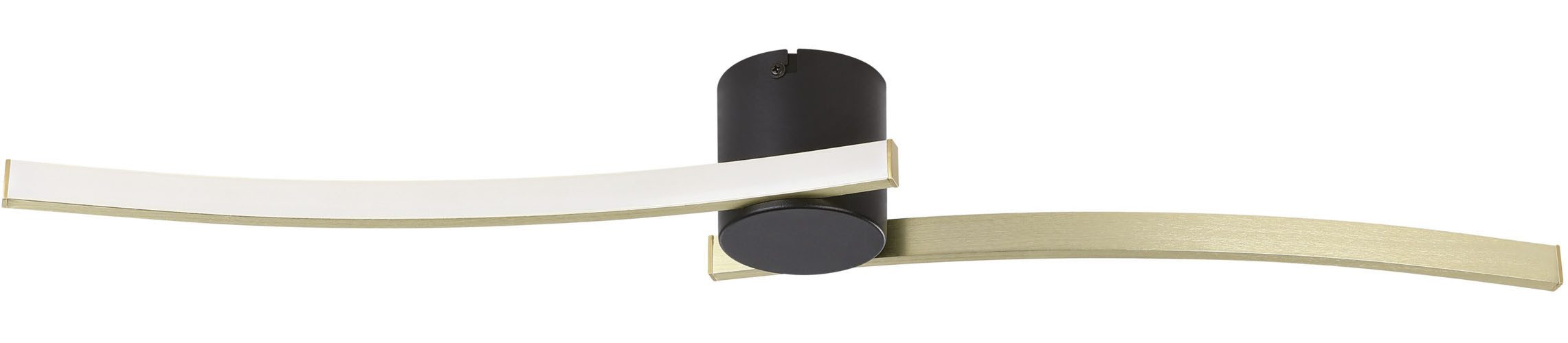 EGLO LED Deckenleuchte AIETA Deckenlampe - Stahl, Kunststoff - LED - 12W - IP20, LED fest integriert, Warmweiß, Wohzimmerlampe, Esszimmerlampe, Flur, Schlafzimmer, L72 x B13 x H8 cm