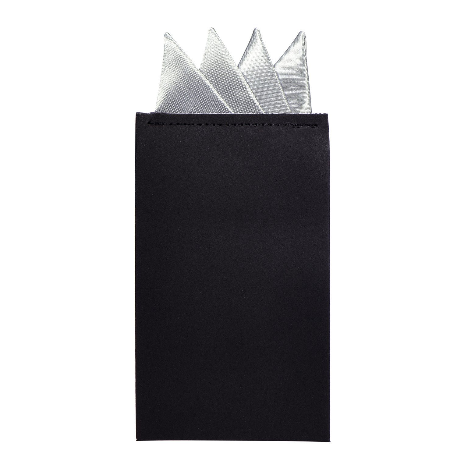 DonDon Einstecktuch DonDon Herren Einstecktuch vorgefaltet für den perfekten Sitz, (Packung, 1-St), vorgefaltet, mit Karton verstärkt, Seidenlook