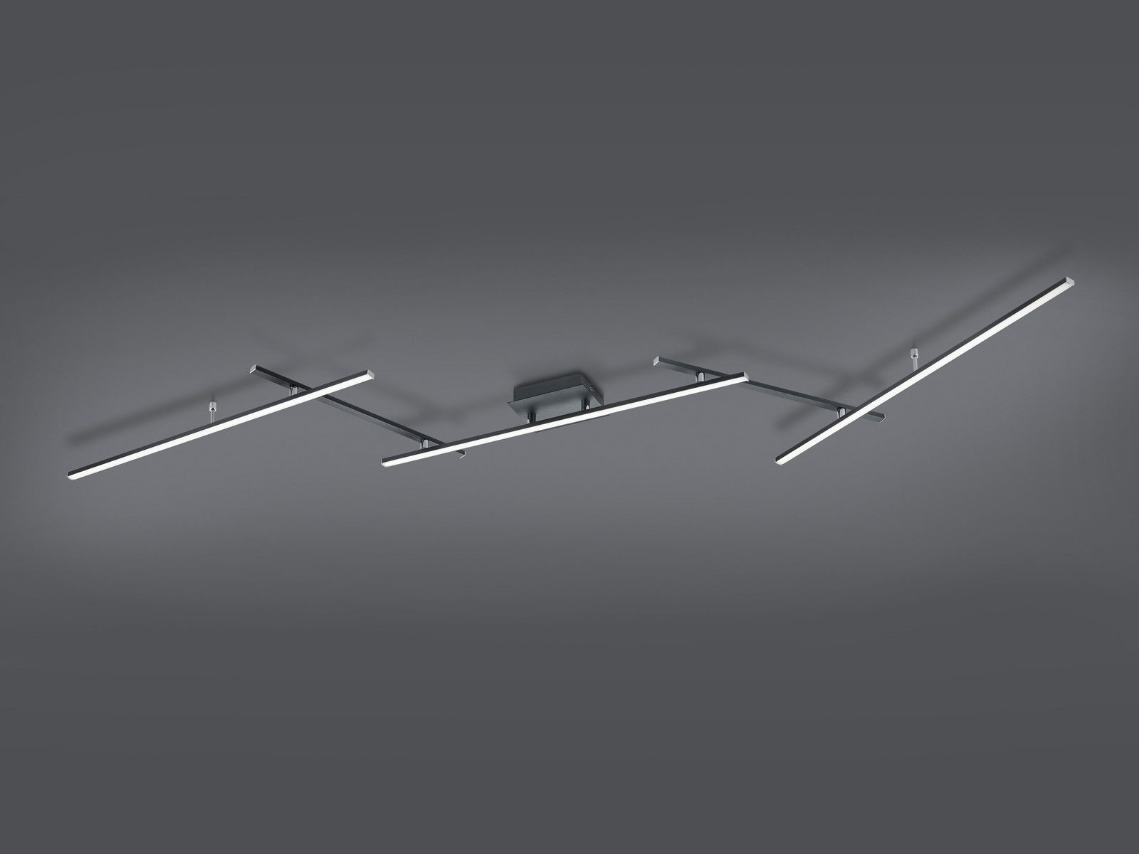TRIO Leuchten LED Deckenleuchte Tageslicht & Fernbedienung, Breite 245cm, Dimmfunktion Farbwechsel, LED fest integriert, stufenlos dimmbar über Fernbedienung, Warmweiß, Neutralweiß, Tageslichtweiß, Tageslicht-Lampe mit indirekte Beleuchtung für die Decke